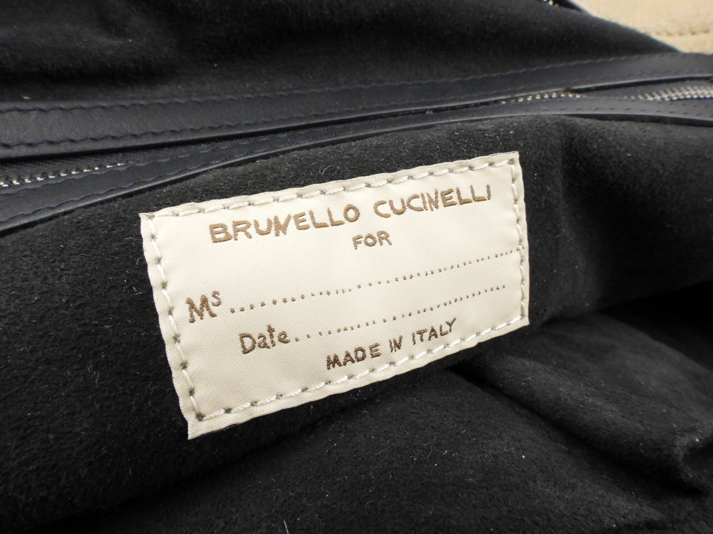 Brunello Cucinelli Beige Leather & Monili Two-Way Tote Bag for Women | Luxury Designer Handbag for Work, Travel & Everyday Use