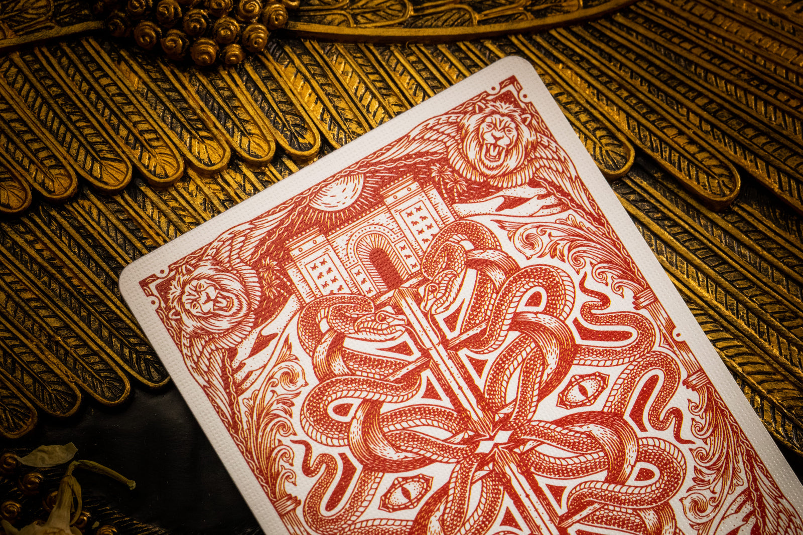 Premium Ruby Red Babylon Playing Cards - Elegant Design for Poker, Magic Tricks & Card Games | Perfect for Casino Nights, Gifts & Collectors