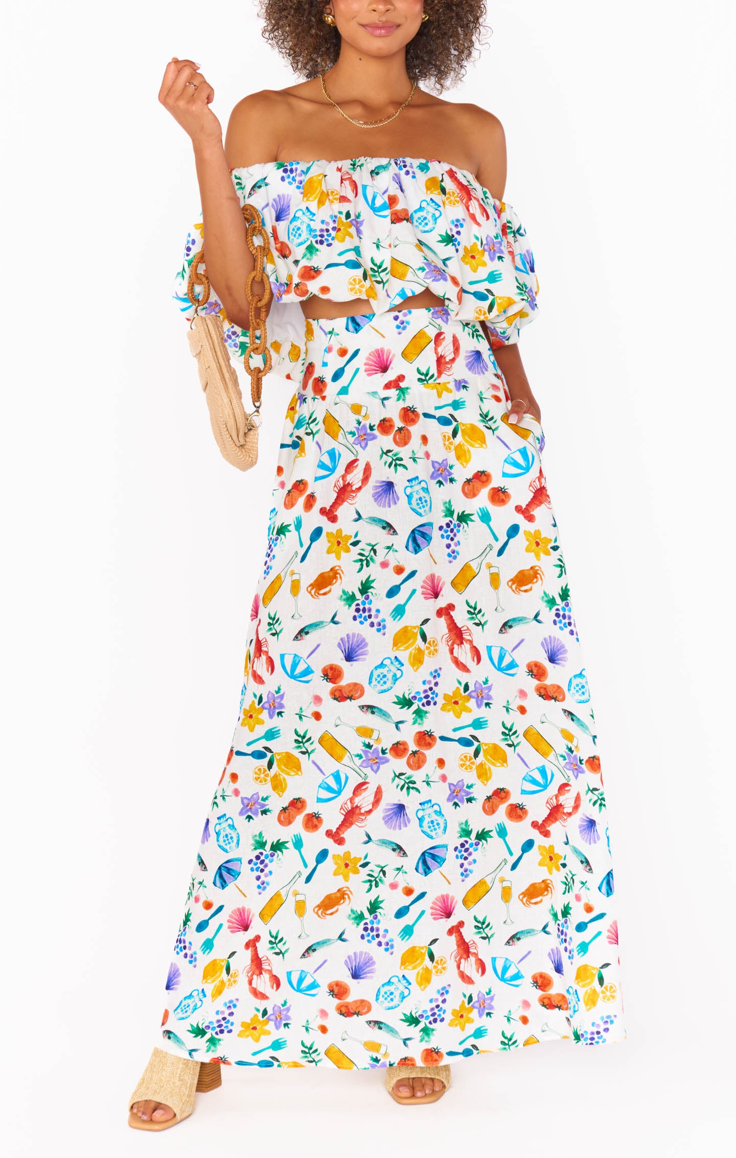 Melody Swing Skirt - Italian Picnic Linen Summer Dress for Women | Flowy A-Line Skirt for Beach, Vacation & Outdoor Activities