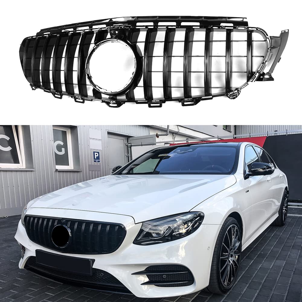 Premium Black Front Grille for Mercedes Benz W213 E250 E350 E400 (2017-2020) | Direct Fit Replacement | Enhances Style & Aerodynamics | Perfect for Upgrades & Customization