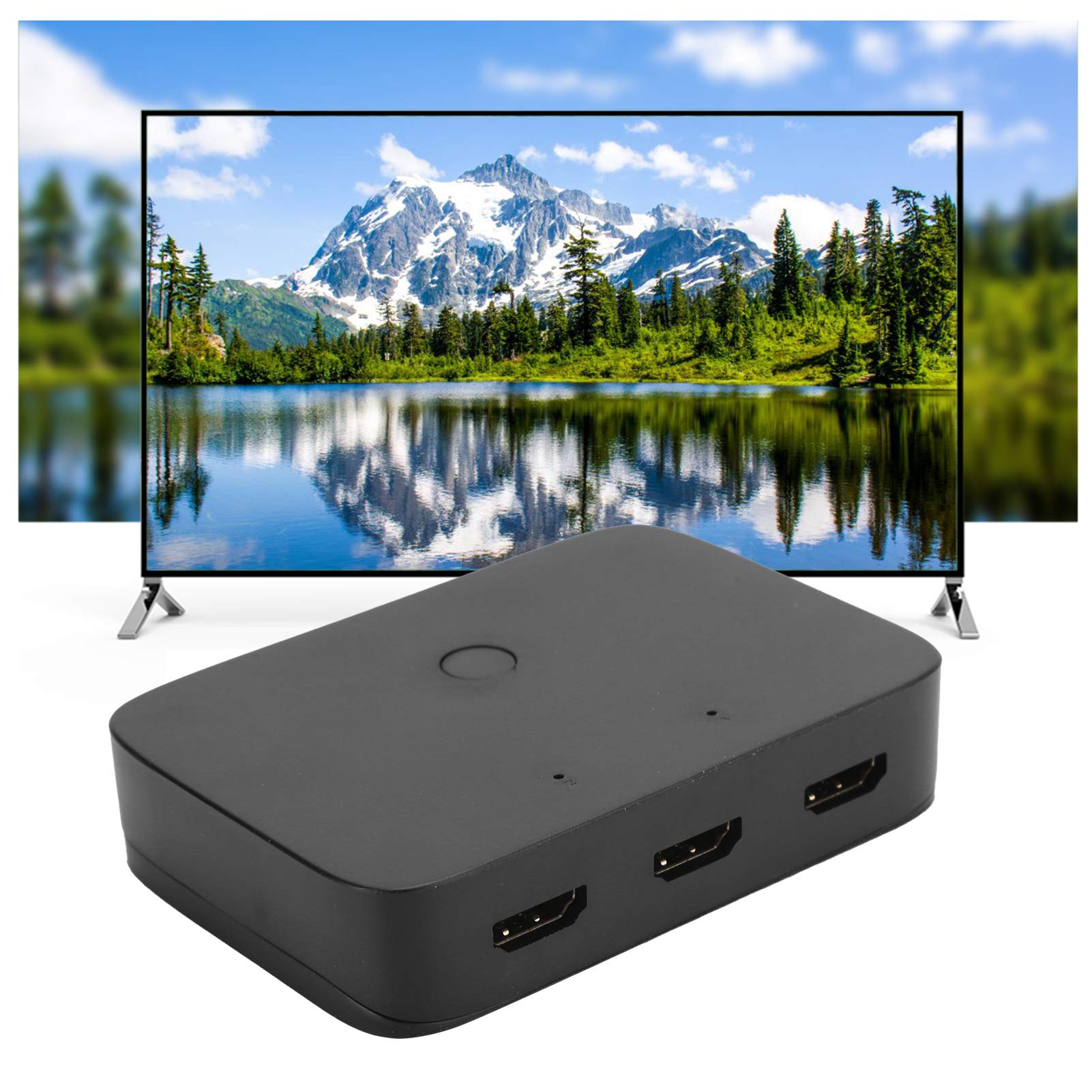 2 Port USB KVM Switch Box - 2 Computers 1 Monitor Sharing for Keyboard, Mouse & Printer | Compatible with USB Hubs, Flash Drives & Printers | Ideal for Home Office & Multi-PC Workstations
