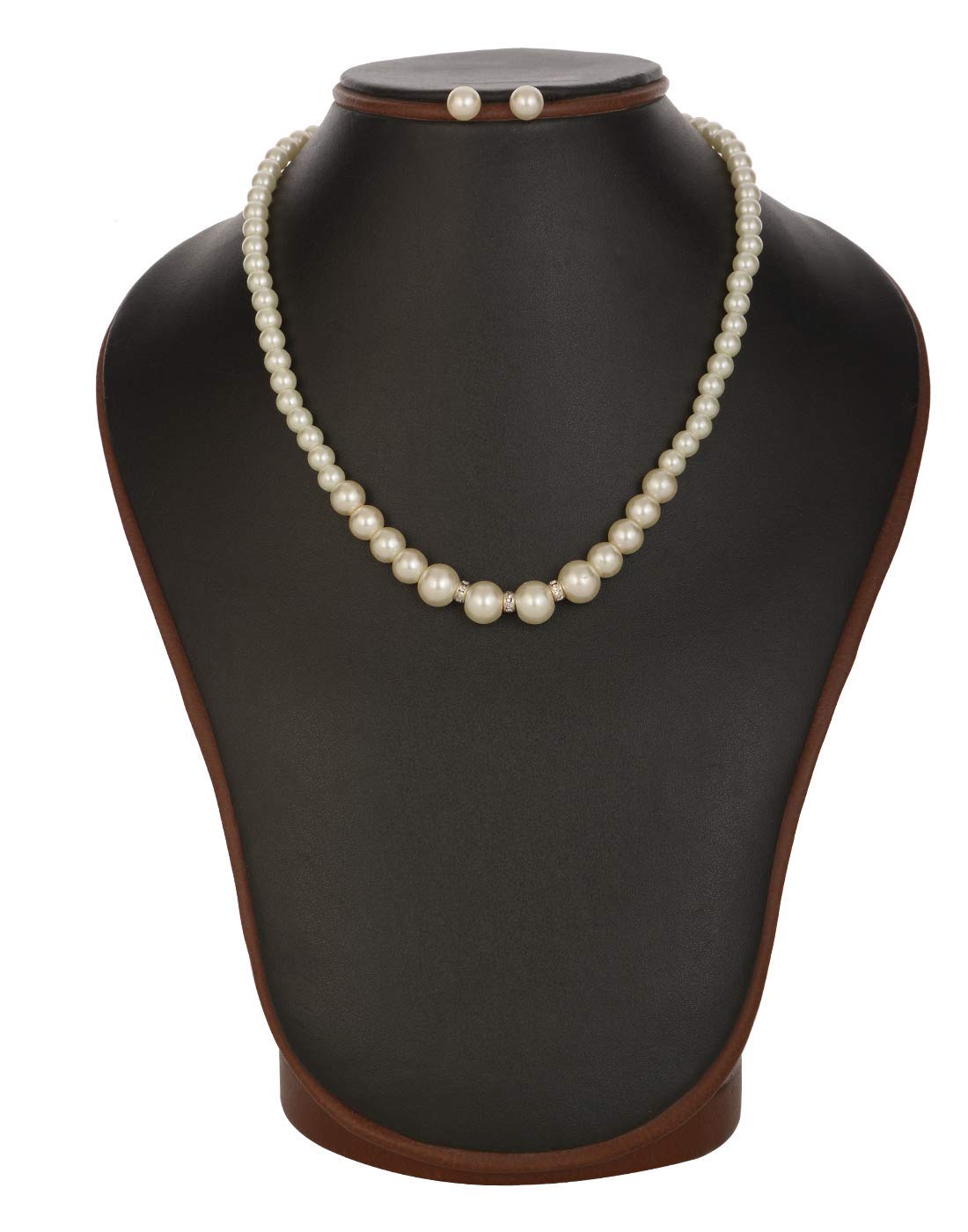 Vishaka Pearls Single Layer White Pearl Necklace for Women & Girls - Elegant Jewelry for Weddings, Parties & Special Occasions