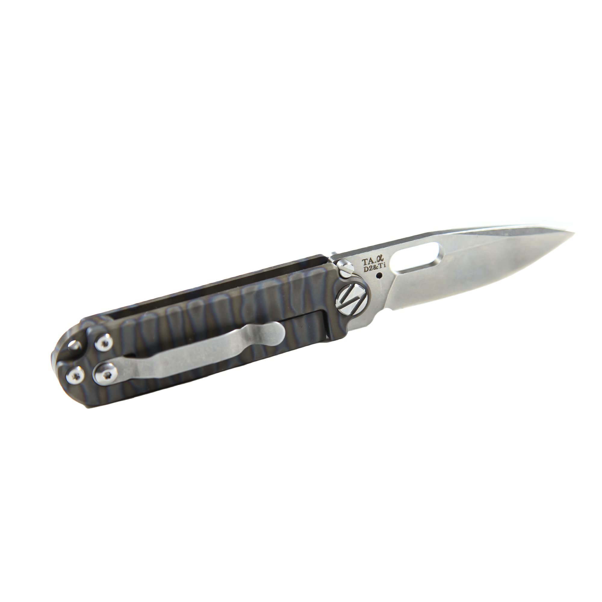 Premium Titanium Folding Pocket Knife - Lightweight, Durable EDC Knife for Camping, Hiking & Outdoor Adventures (Blue)