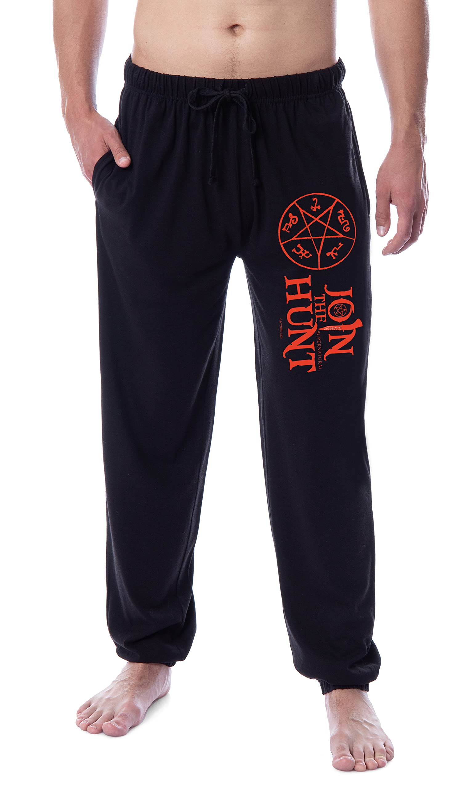 INTIMO Supernatural Men's 'Join The Hunt' Devil's Trap Sleep Jogger Pajama Pants - Comfortable Lounge Pants for TV Watching, Gaming & Relaxing at Home