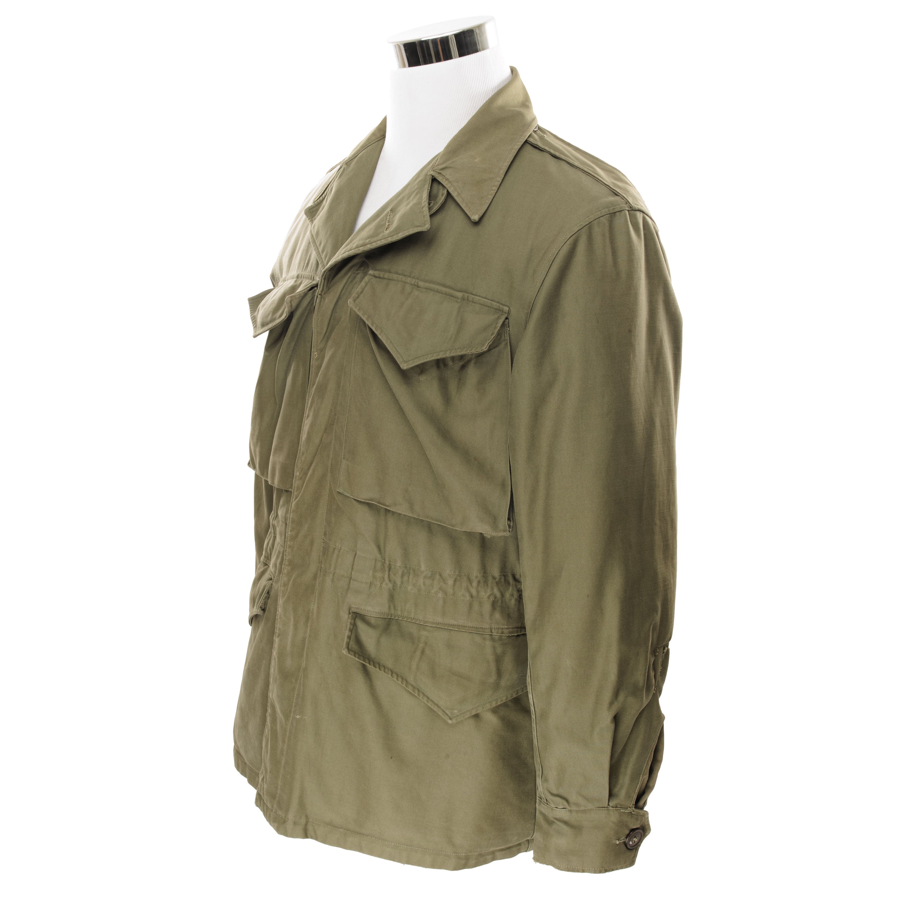 Vintage US Army M-1943 M43 Field Jacket - Authentic WWII Military Jacket 1940s - Size 34R - Perfect for Reenactments, Collecting & Outdoor Adventures