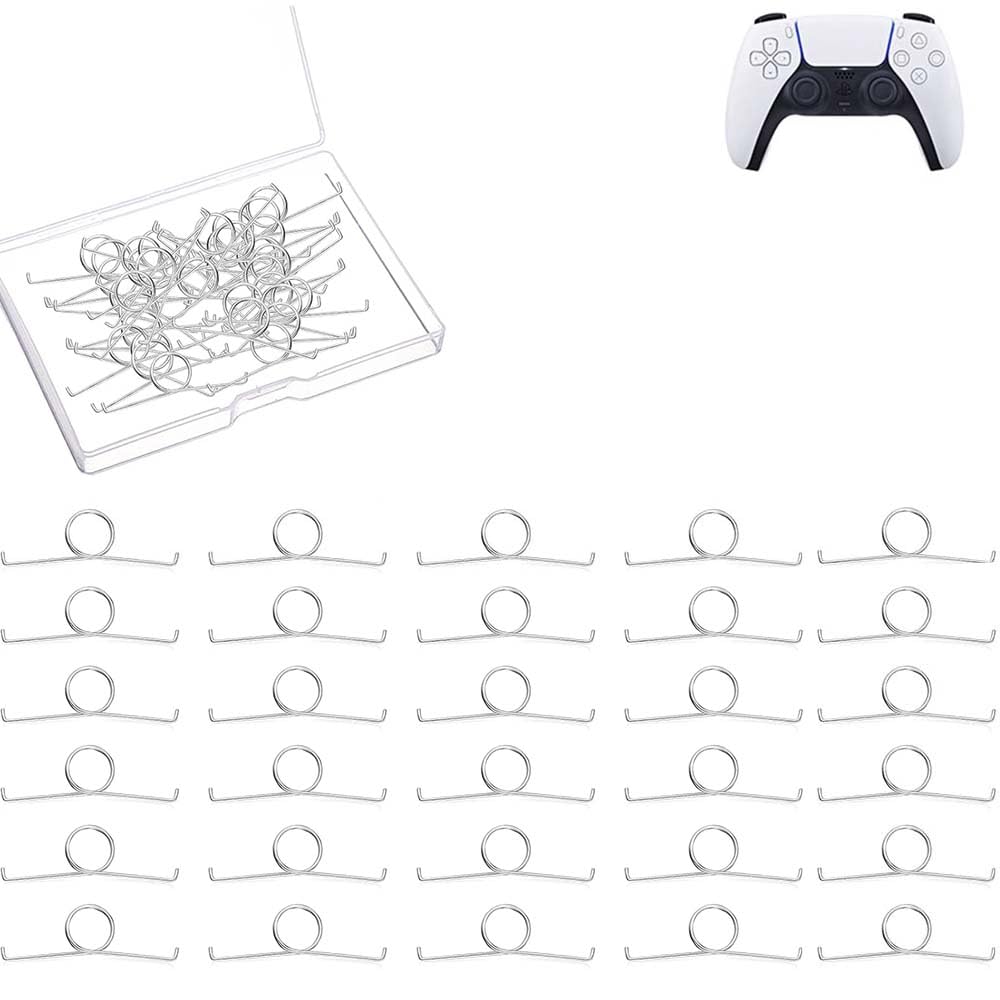30-Pack PS5 Controller Button Springs - Replacement L2 R2 Springs for Playstation 5 - Fix Sticky Buttons & Improve Gameplay Performance (Perfect for FPS, Racing & Action Games)
