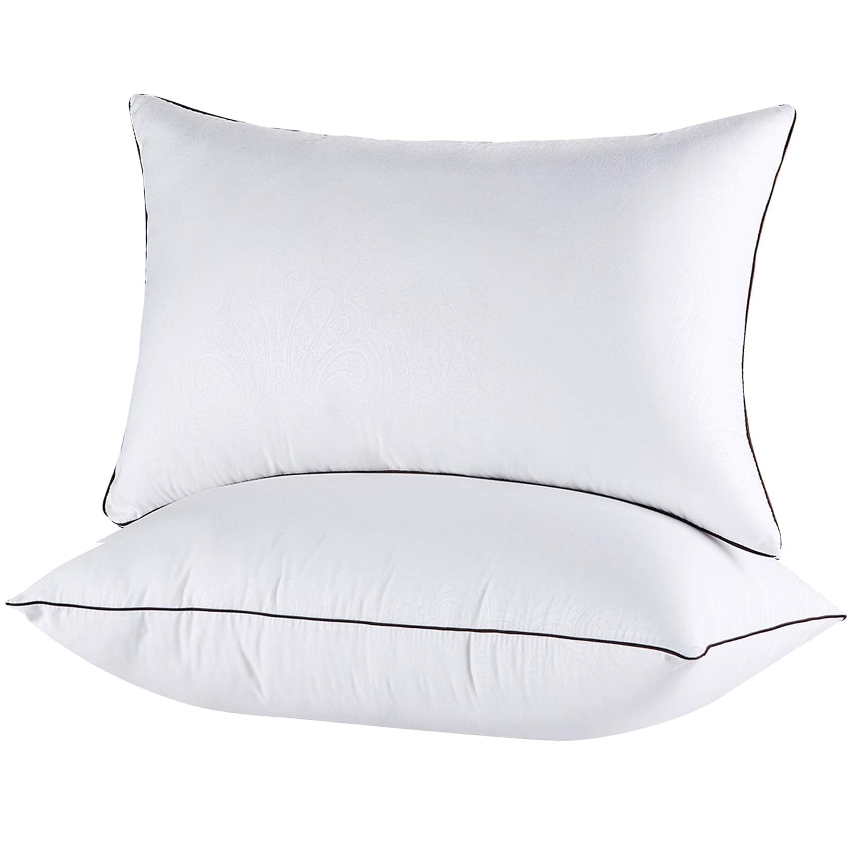 JOLLYVOGUE Cooling Bed Pillows Set of 2 - Standard Size 26x20 Inch, Supportive Down Alternative Pillows for Side & Back Sleepers, Hotel Collection Sleeping Pillows - Perfect for Home, Guest Room & Travel Use