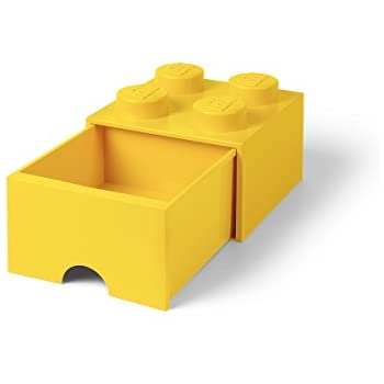 LEGO Storage Drawer Organizer - 4 Drawer Plastic Bin for Toy Bricks & Building Blocks - Perfect for Kids' Room, Playroom & Classroom Organization