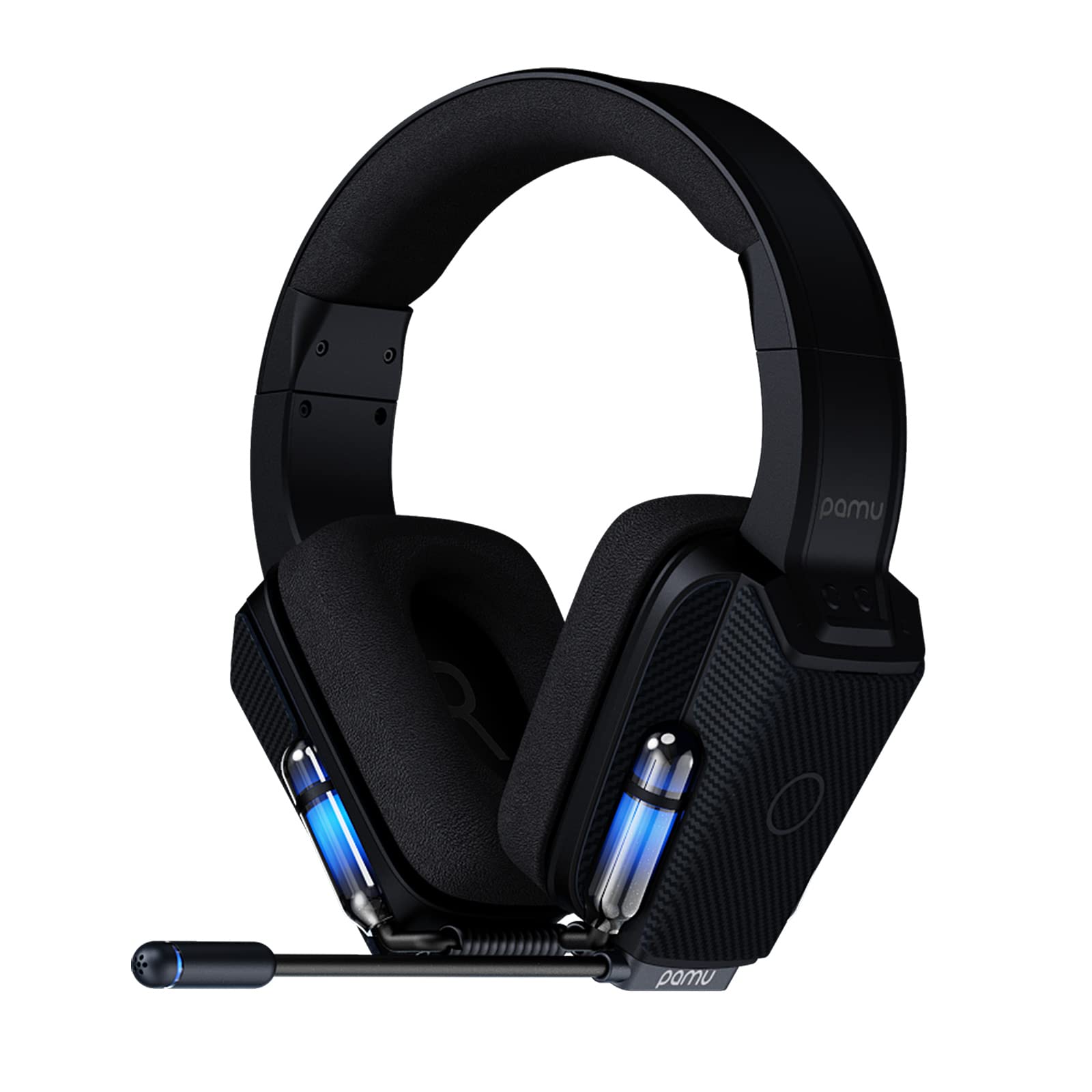 PAMU Wireless Bluetooth Over-Ear Headphones with Microphone, Stereo Sound, 27Hrs Playtime, Touch Control, Comfortable Fit for Travel, Work, and Gaming - A2K-FBA