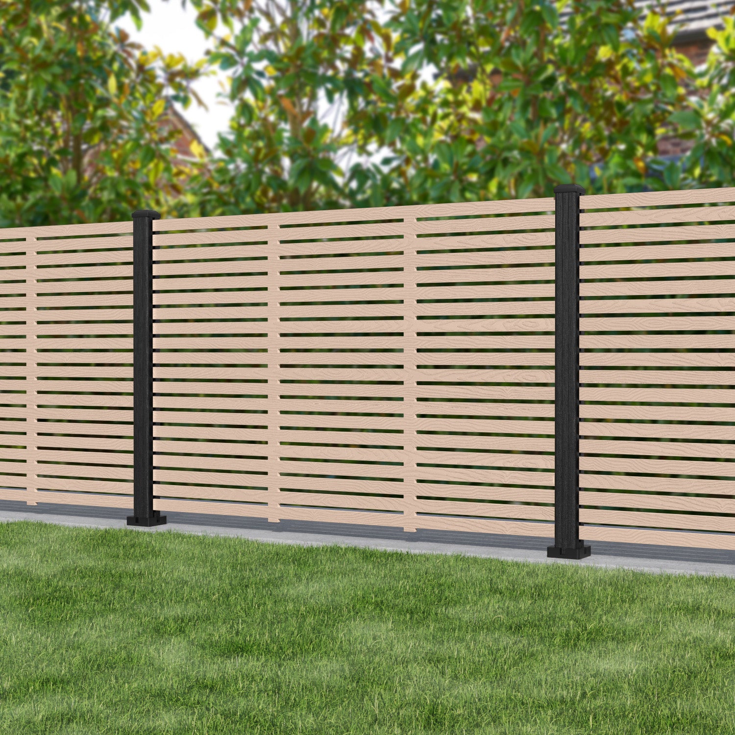 Premium Aspen Composite Fence Panel with Durable Composite Posts - Weather-Resistant & Low-Maintenance Backyard Privacy Solution for Homes & Gardens