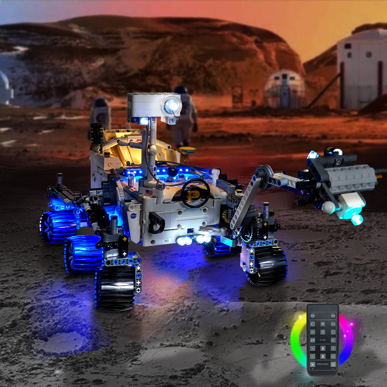 Remote Control LED Lighting Kit for NASA Mars Rover Perseverance 42158 (Non-Lego Model) - Creative Building Toy for Boys and Adults - Perfect for Space Exploration Play & Display Collections