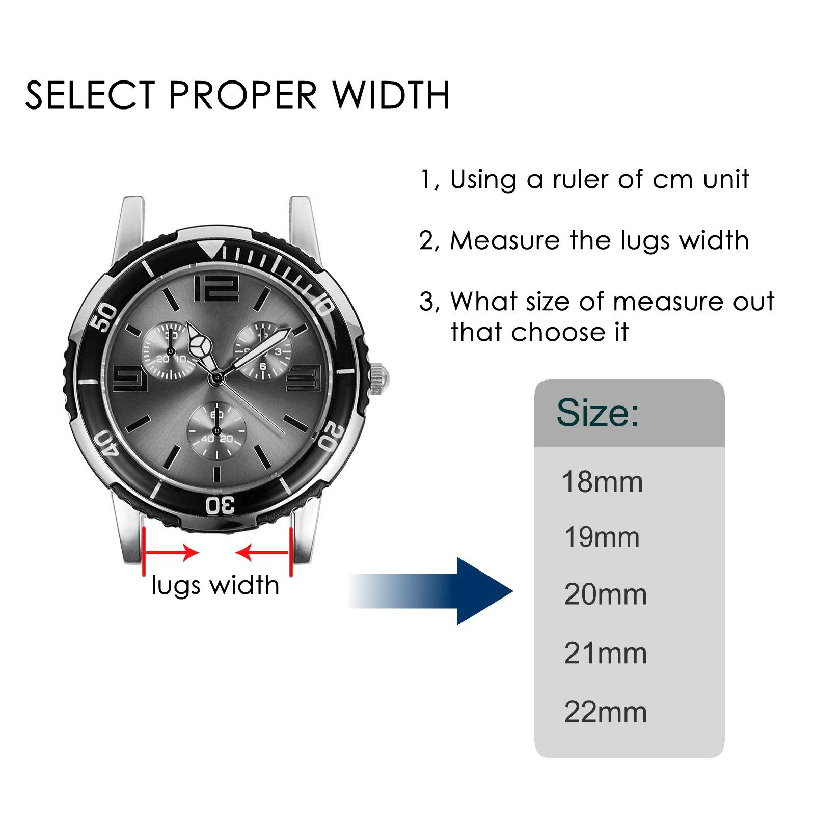 BISONSTRAP Quick Release Silicone Watch Band - 18mm 19mm 20mm 21mm 22mm Durable Soft Strap for Men Women - Perfect for Sports, Work & Everyday Wear