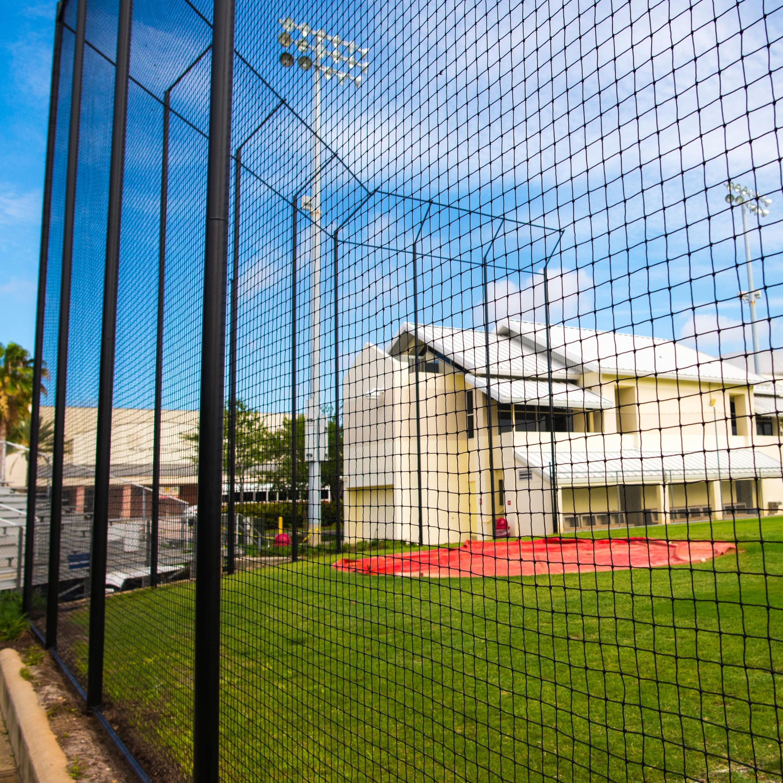 36-Ply Twisted Knotted Nylon Baseball Backstop Net - Heavy Duty Practice & Training Net for Baseball, Softball, and Backyard Games - Perfect for Batting Cages, Fielding Practice, and Sports Facilities