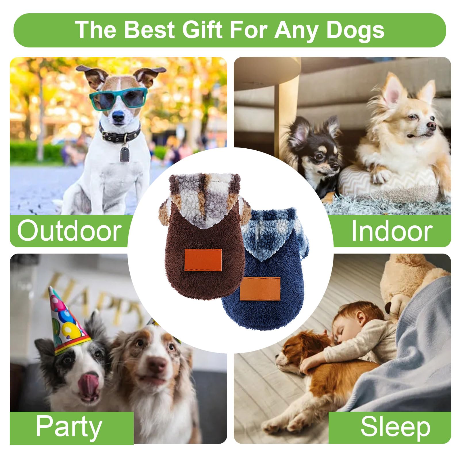 Small Dog Hoodie & Sweater for Chihuahuas & Puppies - Cozy Thanksgiving Outfit for Small Dogs - Perfect for Holidays, Parties & Outdoor Adventures