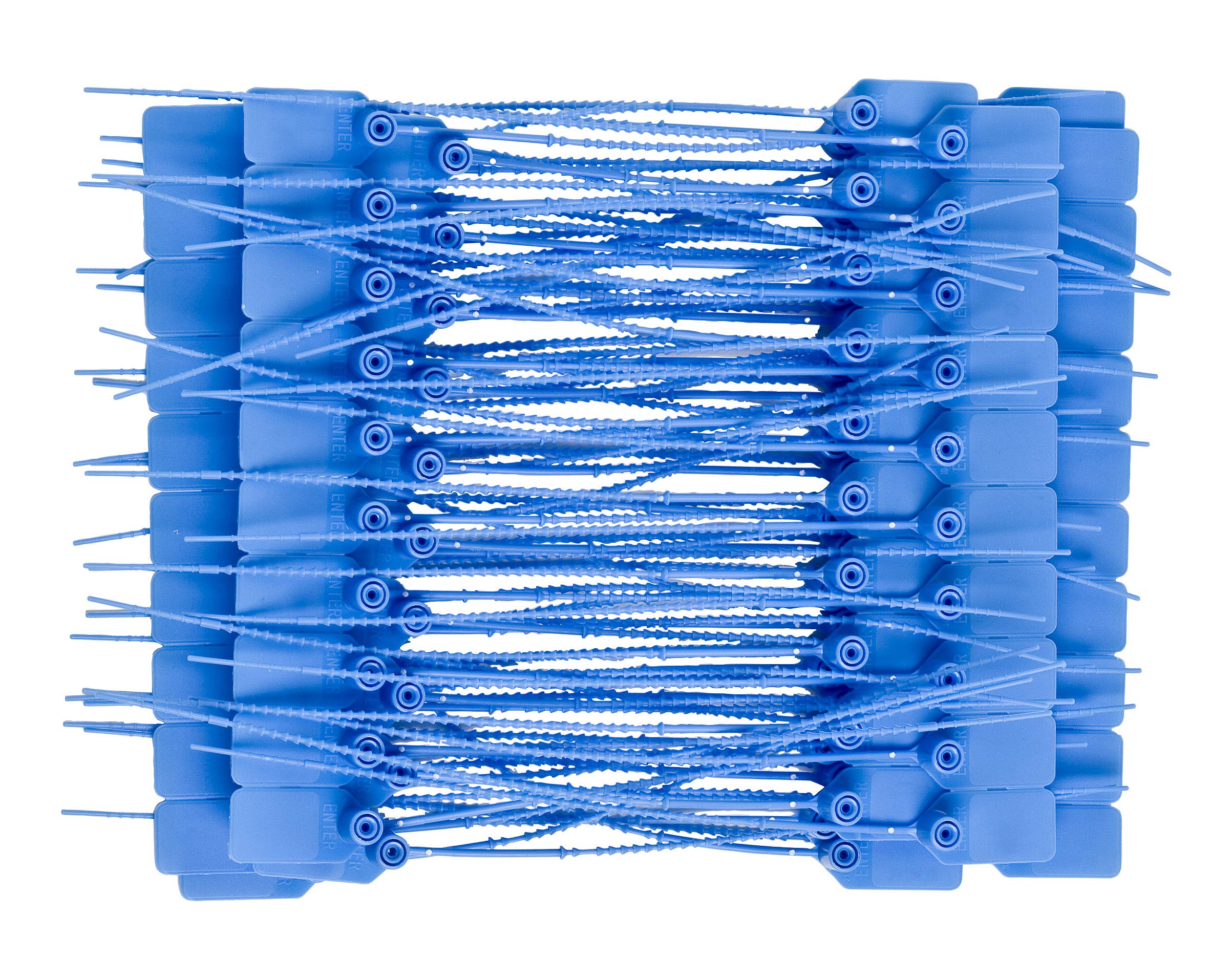 Brady Pull-Tite Security Seals - Blue Tamper Proof Seals (100 Pack) for Shipping Containers, Truck Doors & Warehouse Security