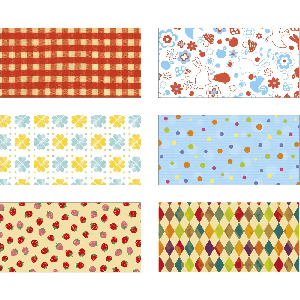 Takajirushi 35-1967 Retro Wrapping Paper Set - 6 Unique Patterns, 2 Sheets per Design - Perfect for Gift Wrapping, Scrapbooking & Party Decorations