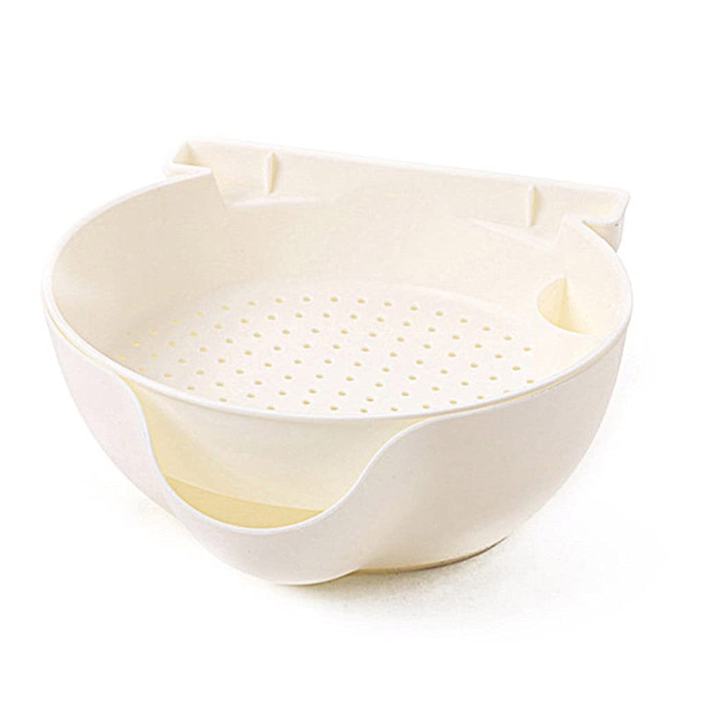 Double Layer Plastic Storage Box - Creative Bowl Dish for Dry Fruits, Snacks, Seeds, Jewelry & Phone Accessories | Multi-Purpose Organizer & Garbage Holder (White) - Perfect for Kitchen, Office & Home Organization