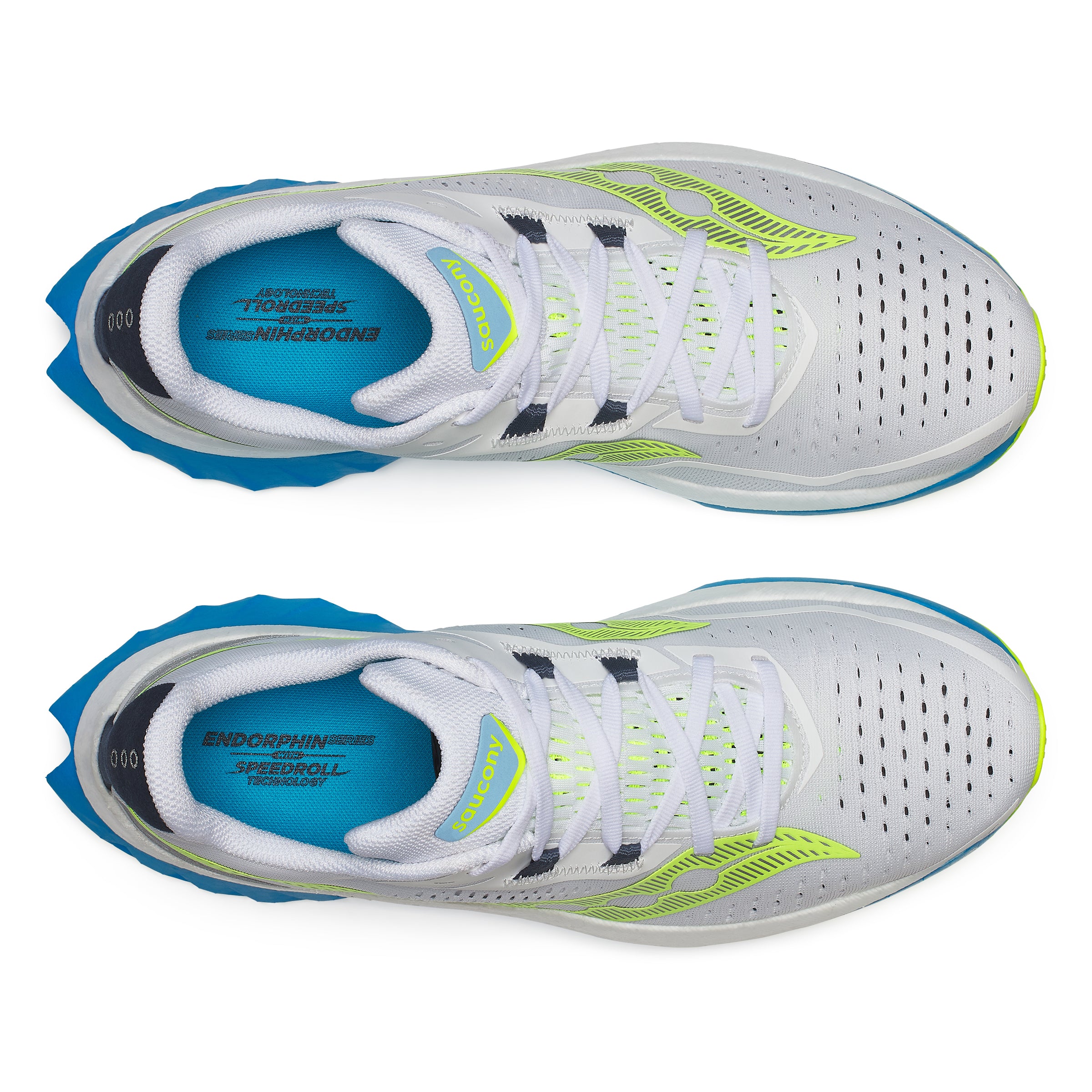 Men's Endorphin Speed 4 Running Shoes - Lightweight Cushioned for Marathon & Training (White/Viziblue) | Perfect for Road Running, Jogging & Gym Workouts