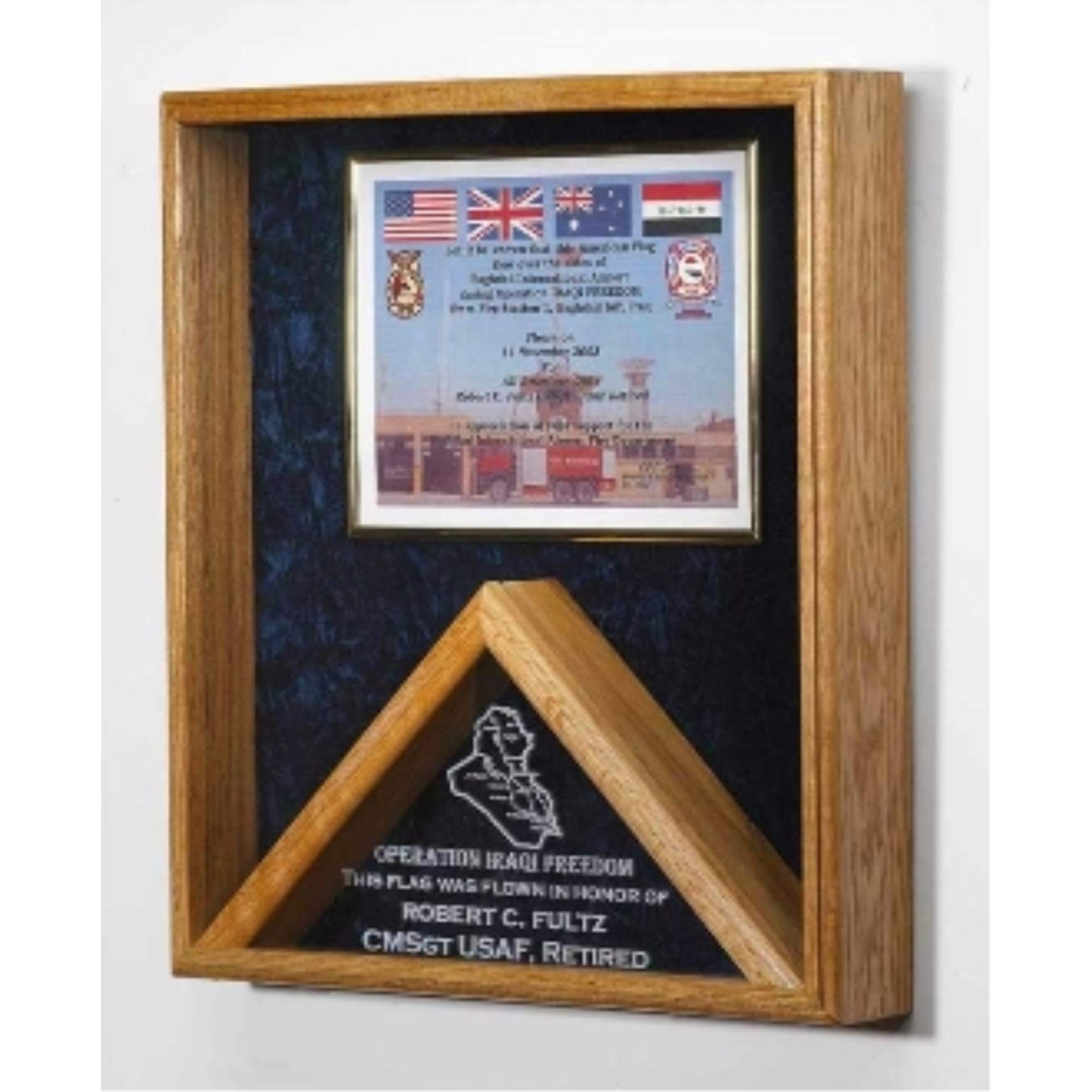 Premium American Flag and Pedestal Display Cases - Wall Mounted & Tabletop Glass Protection for US Flags - Perfect for Home, Office, and Patriotic Events