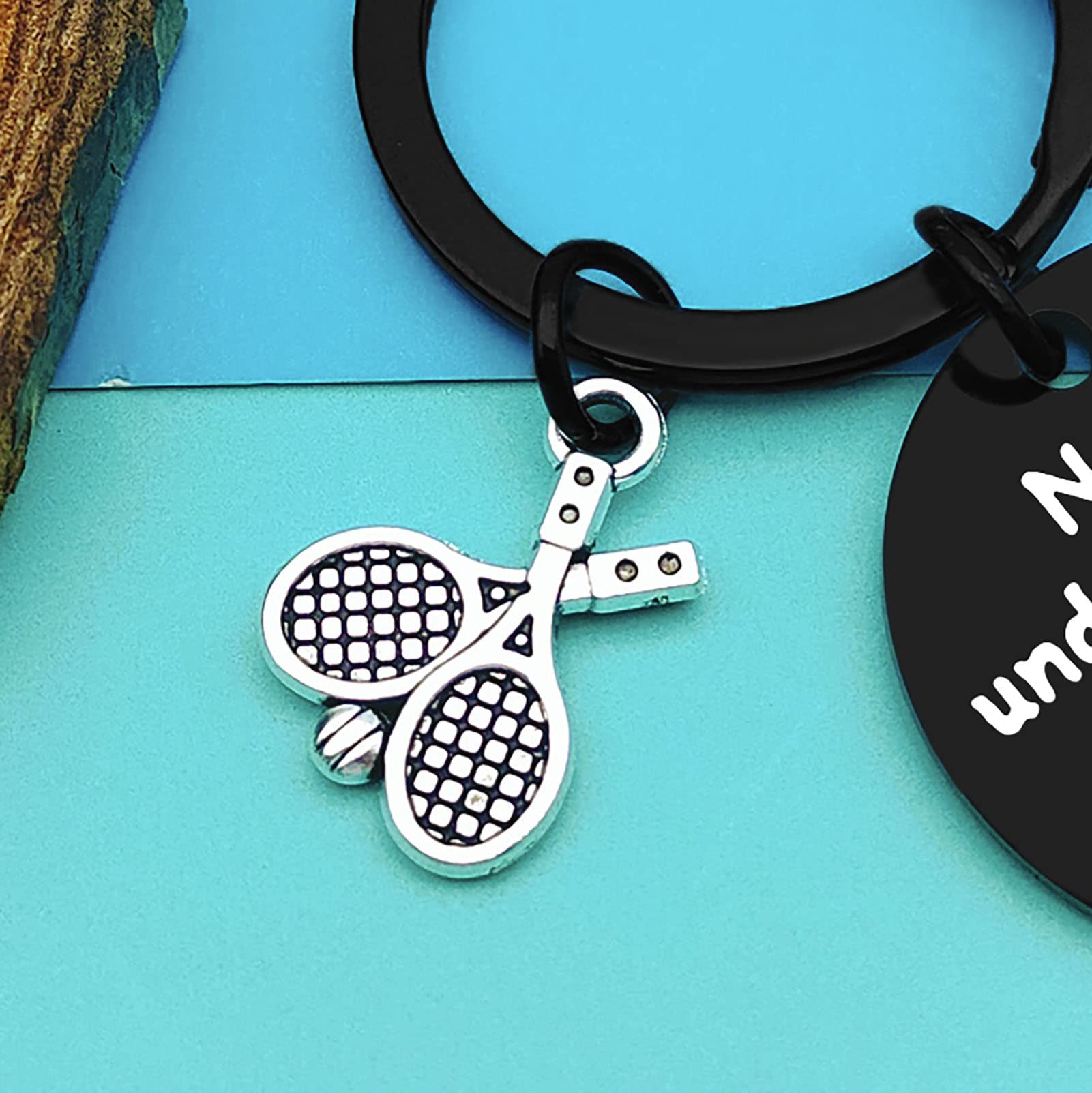 Tennis Keychain Jewelry - Perfect Gift for Tennis Lovers, Players & Teams - Inspirational Tennis Racquet Charm for Girls & Teens - Great for Back to School, Christmas, Graduation - Ideal for Tennis Matches, Training & Sports Events
