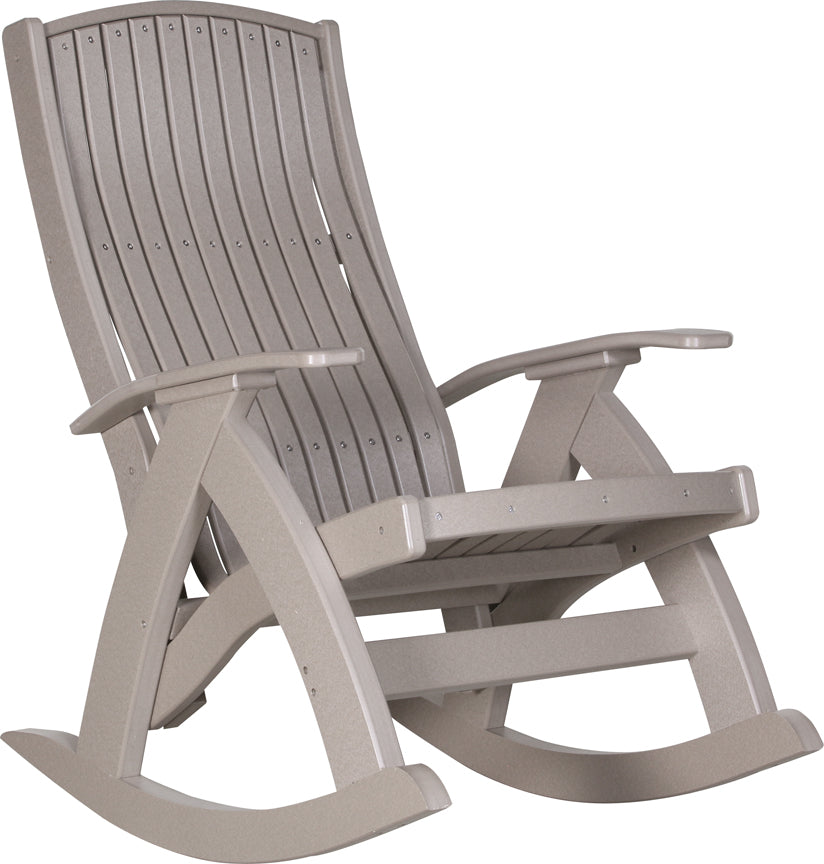 LuxCraft Comfort Rocker Recliner Chair - Ergonomic High Back Rocking Chair with Padded Armrests & Lumbar Support for Living Room, Bedroom, Nursery - Perfect for Relaxing, Reading & Nursing
