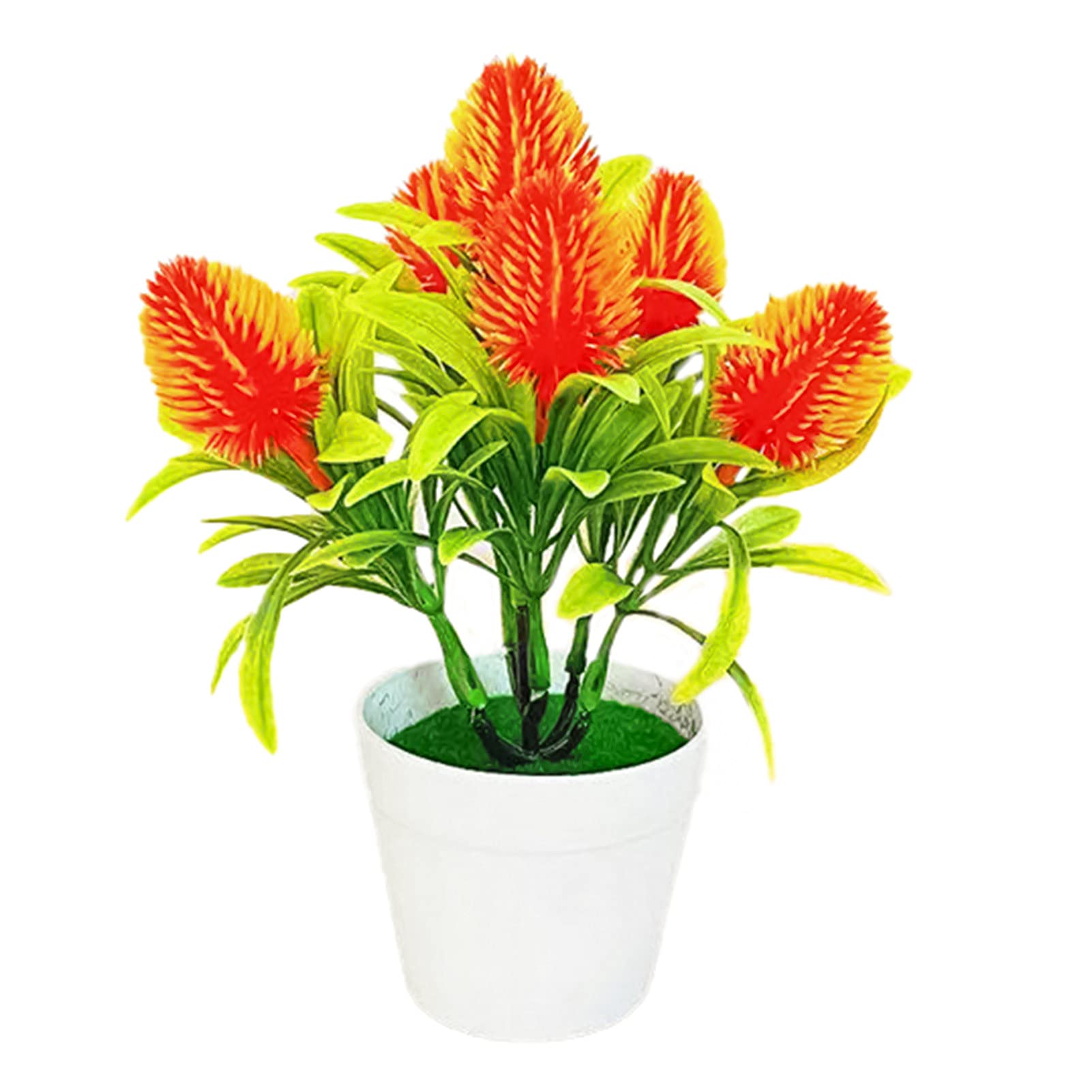 Realistic Artificial Pinecone Bonsai Tree - Fake Plant Set for Home Decor, Office Desk, Wedding Centerpiece - Durable Plastic, Anti-Fade, Vivid Simulation Greenery