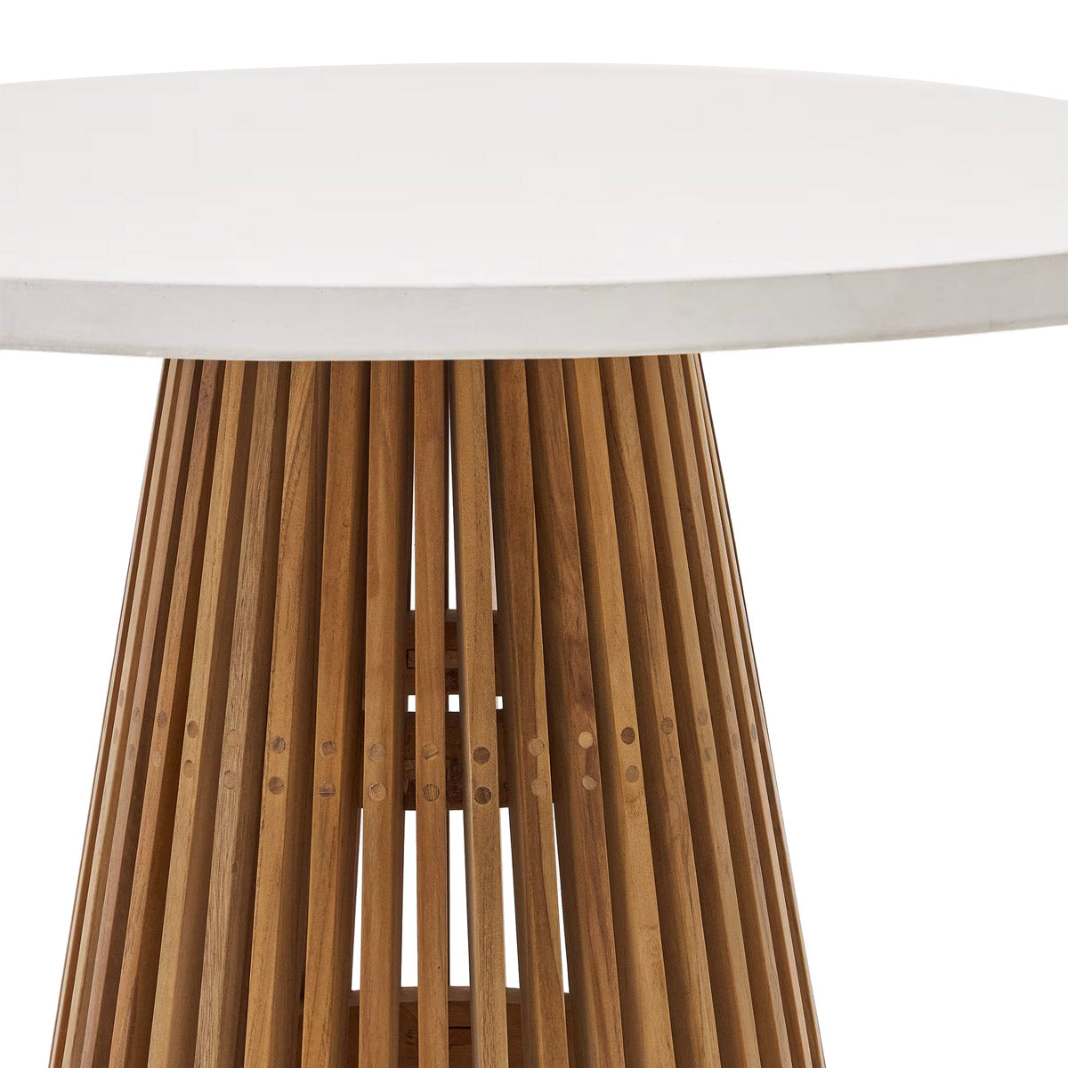 Alcaufar 48 Inch Outdoor Round Table - Weatherproof Patio Dining Table for Garden, Backyard, Poolside - Perfect for Outdoor Entertaining & Family Gatherings