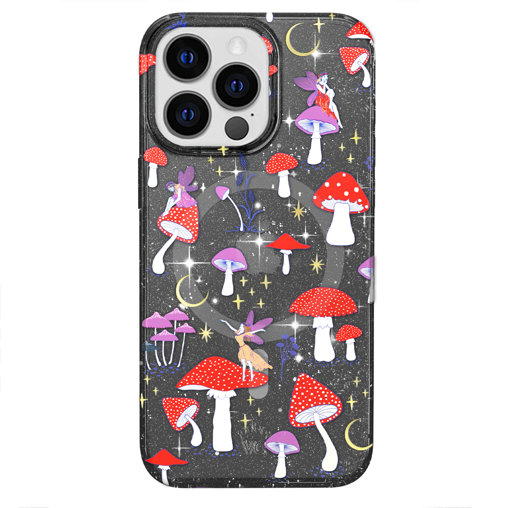 Mystic Mushrooms iPhone Case - Trendy Protective Cover for iPhone 12/13/14/15 - Durable Slim Design with Unique Mushroom Pattern - Perfect for Nature Lovers & Outdoor Adventures