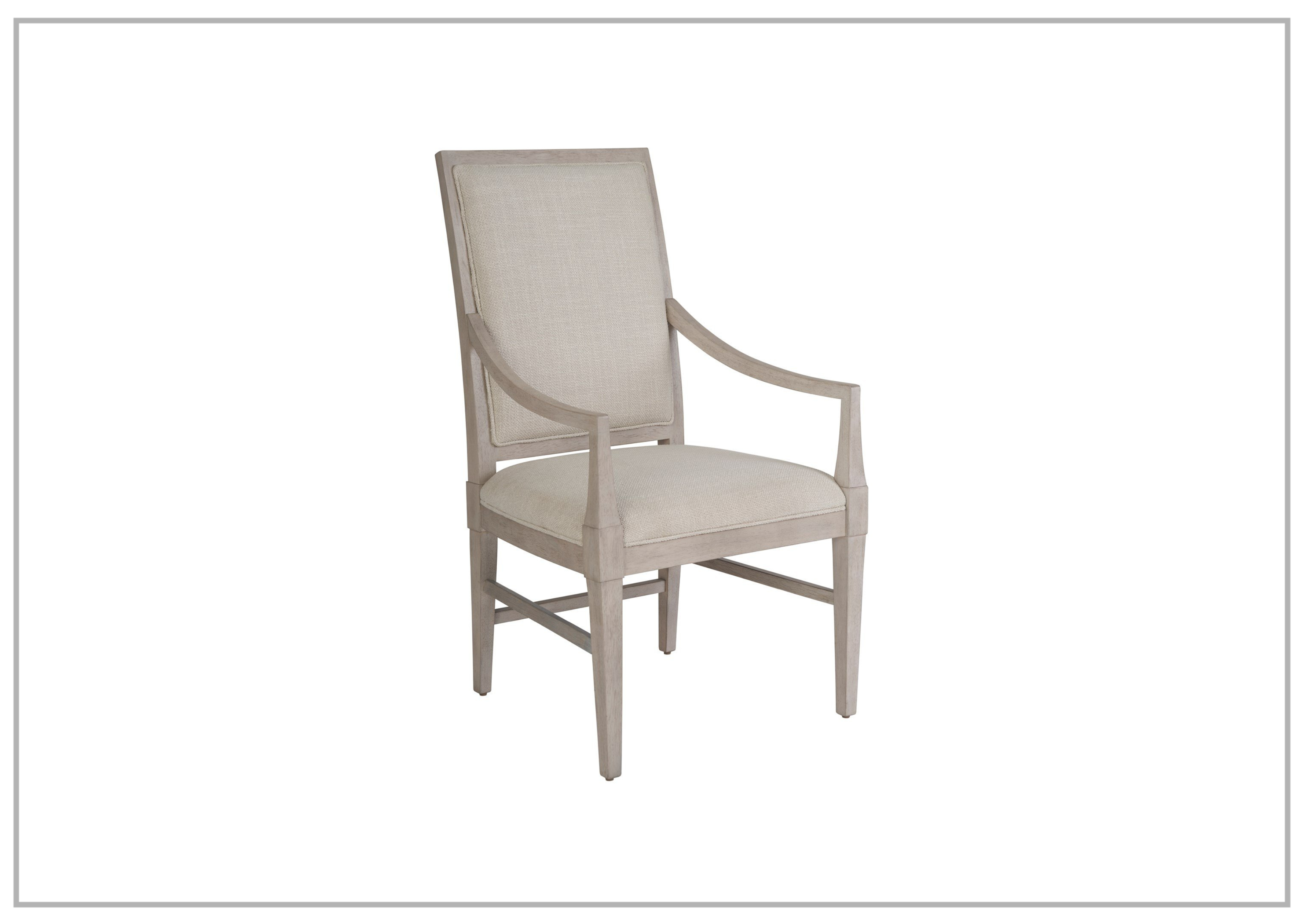 Universal Light Gray Wooden Arm Chair - Modern Coalesce Design for Living Room, Dining Room, or Home Office Furniture
