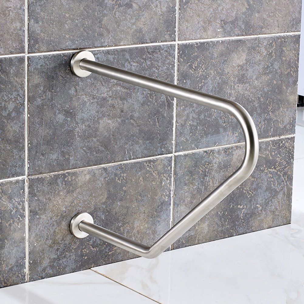 Stainless Steel Grab Bar Handrail for Toilet, Bathtub & Shower - 304 Steel Bathroom Safety Handle with Sand Light Finish - Non-Slip Support for Elderly & Disabled - Ideal for Home, Hospital & Senior Care Facilities