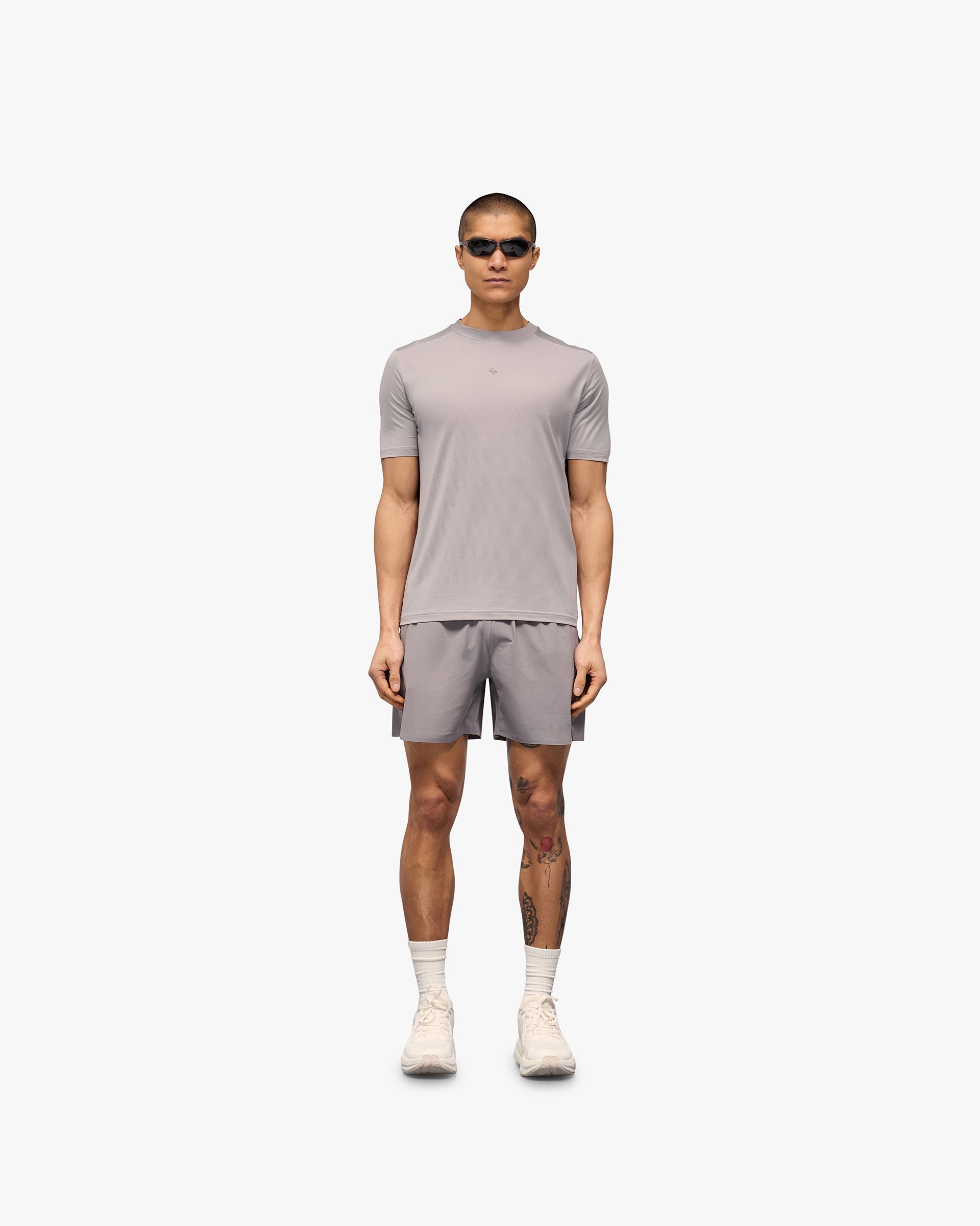 247 Contour Run Performance T-Shirt for Men - Moisture Wicking & Breathable Titanium Activewear - Ideal for Running, Gym & Outdoor Workouts