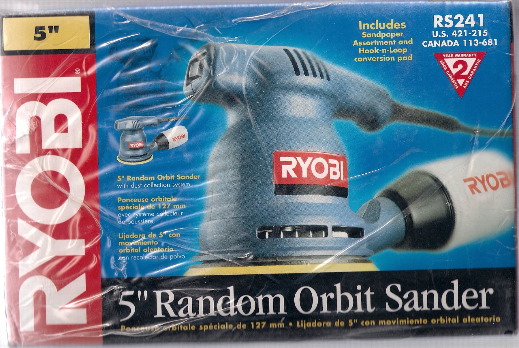 Ryobi 5-Inch Random Orbit Sander - Electric Power Tool for Woodworking, Sanding & Finishing | Perfect for DIY Projects, Furniture Refinishing & Home Renovations