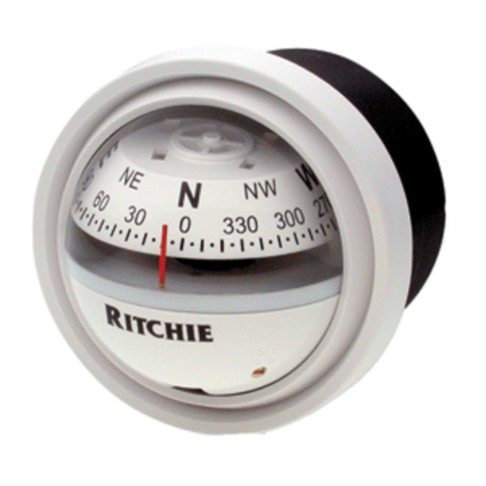Ritchie V-57W.2 Explorer Compass - Premium Dashboard Mount Compass for Cars, Trucks & RVs - Accurate Navigation Tool for Outdoor Adventures, Camping & Road Trips - White Automotive Accessory
