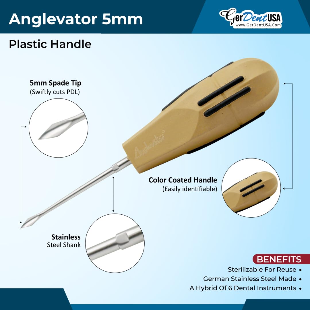Anglevator 5mm Plastic Handle - Durable Ergonomic Grip for DIY Tools, Painting, and Home Improvement Projects