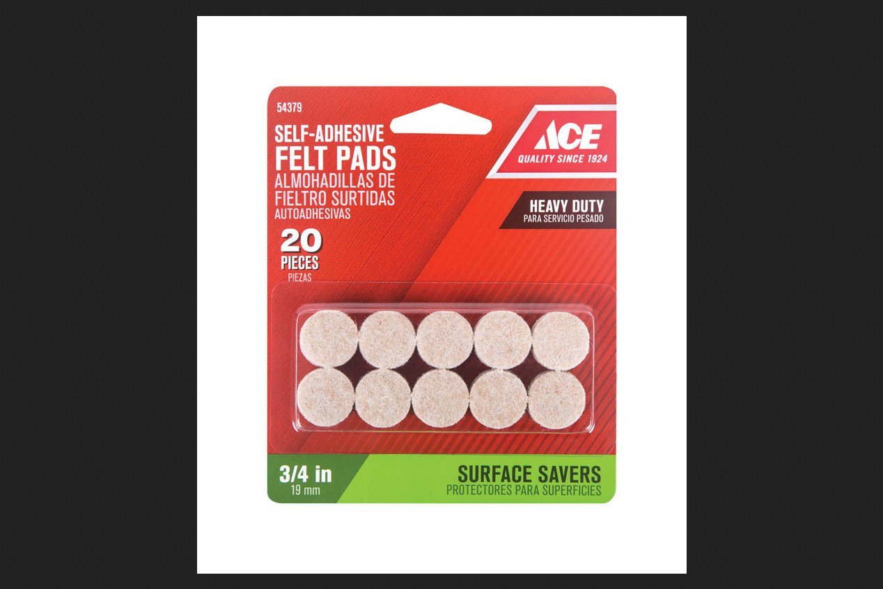 Ace Felt Guard Pads for Tables and Chairs - Heavy Duty Furniture Protectors for Hardwood Floors - Perfect for Dining Room, Office, and Home Use
