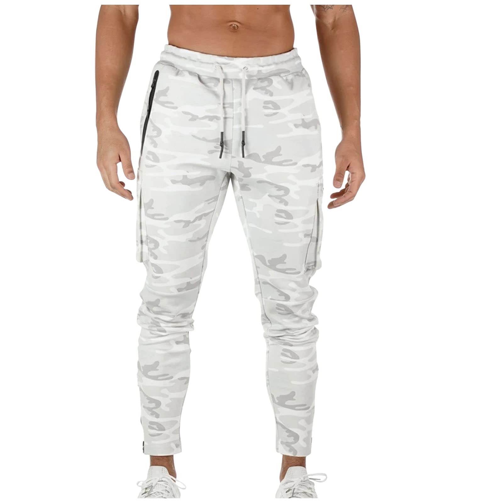 Men's Slim Fit Athletic Joggers - Cotton Cargo Sweatpants with Pockets for Gym Training & Fitness | Comfortable Workout Pants for Running, Yoga & Casual Wear