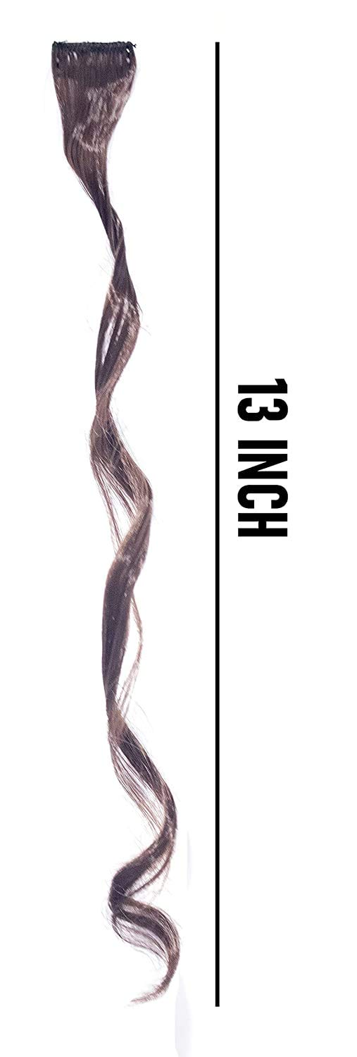Vibrant Inaaya Highlighter Hair Strips for Kids & Girls - Dark Brown | Fun & Safe Hair Accessories for Parties, School & Playtime