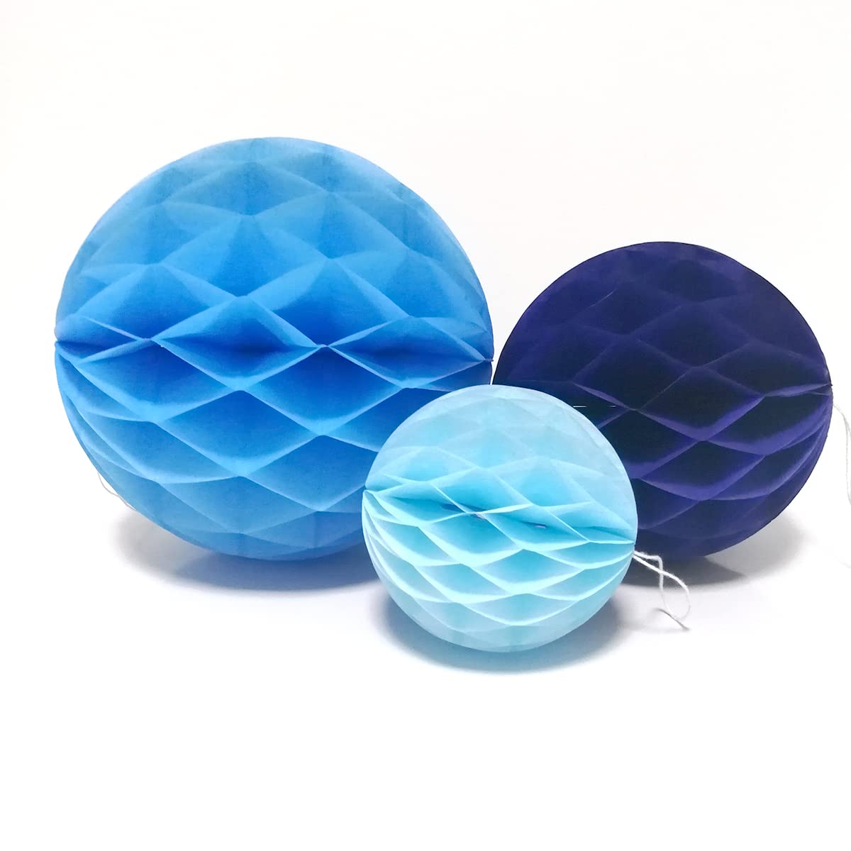 15-Piece Honeycomb Tissue Paper Pom Poms & Decorative Hanging Fans - 4