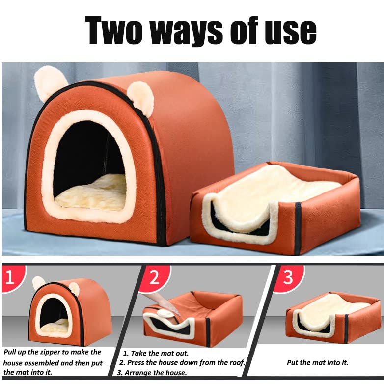 Washable Dog Bed with Removable Cover - Indoor Pet House for Large Dogs - Home & Travel Use