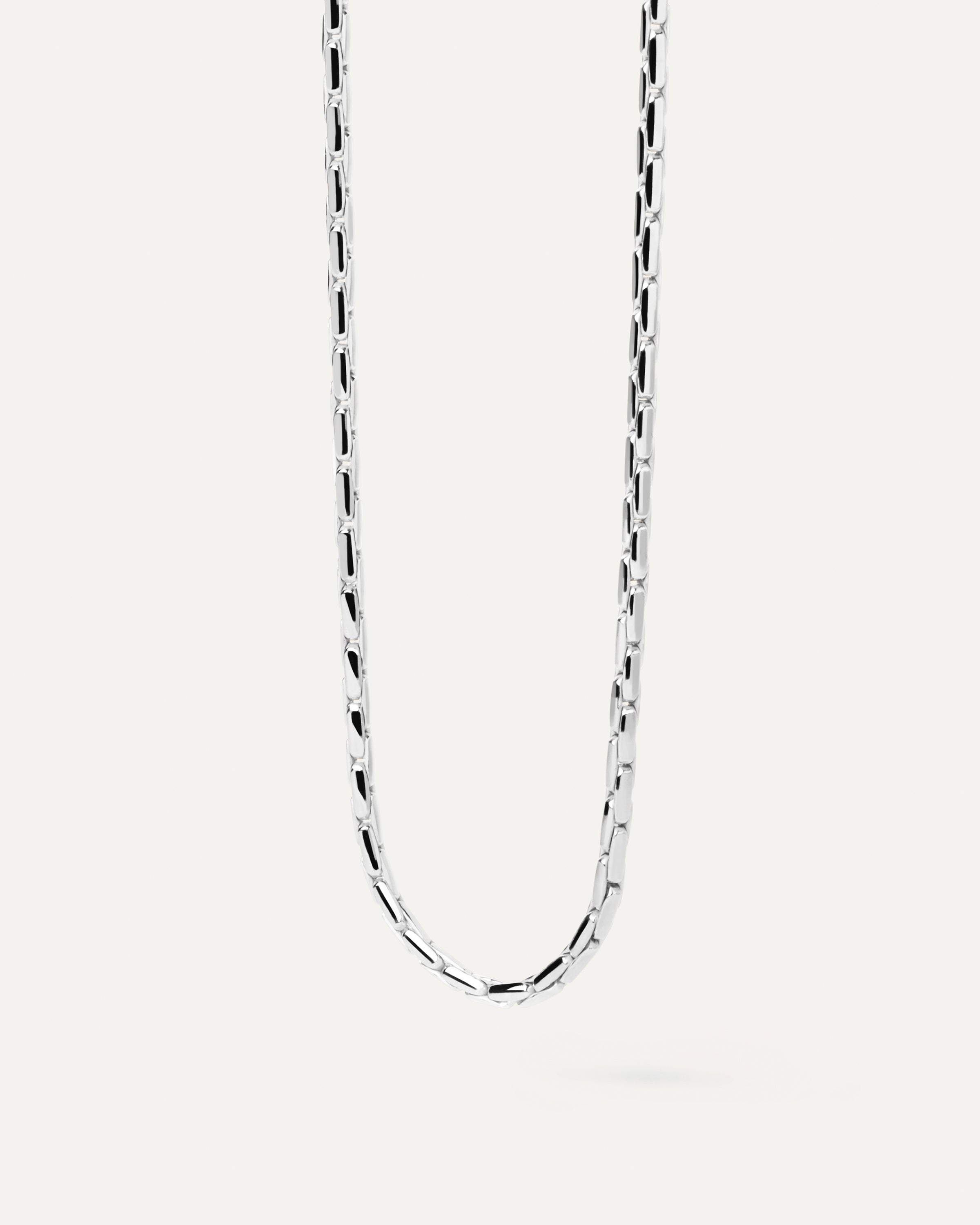 Large Boston Silver Chain Necklace for Women - Elegant 925 Sterling Silver Jewelry for Everyday Wear, Layering & Gifts | Perfect for Casual, Office & Special Occasions