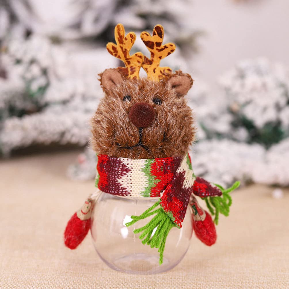 Balacoo 3-Piece Christmas Candy Jar Set - Santa Claus, Snowman & Deer Cookie Containers for Holiday Treats, Coins & Gifts | Festive Xmas Decor & Kids Party Storage