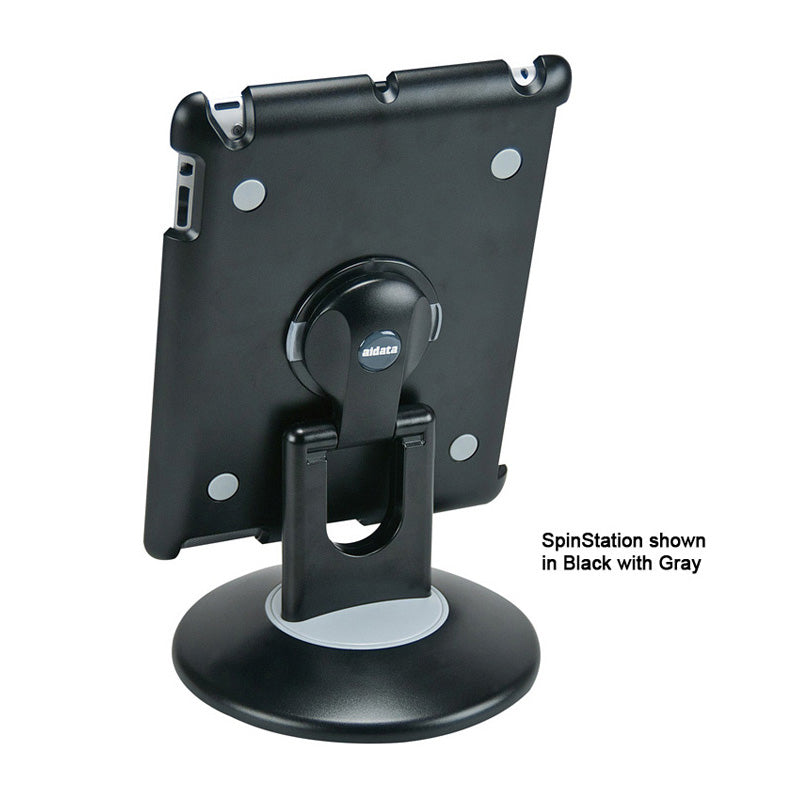 SpinStation Rotating Stand for iPad 2, 3 & 4 - 360° Adjustable Tablet Holder for Home, Office & Travel Use