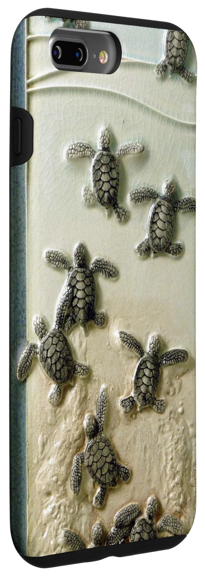 Premium iPhone 7 Plus/8 Plus Phone Case - Eco-Friendly Baby Green Sea Turtles Design with Blue Ocean Theme | Perfect for Beach Lovers, Marine Life Enthusiasts & Outdoor Adventures