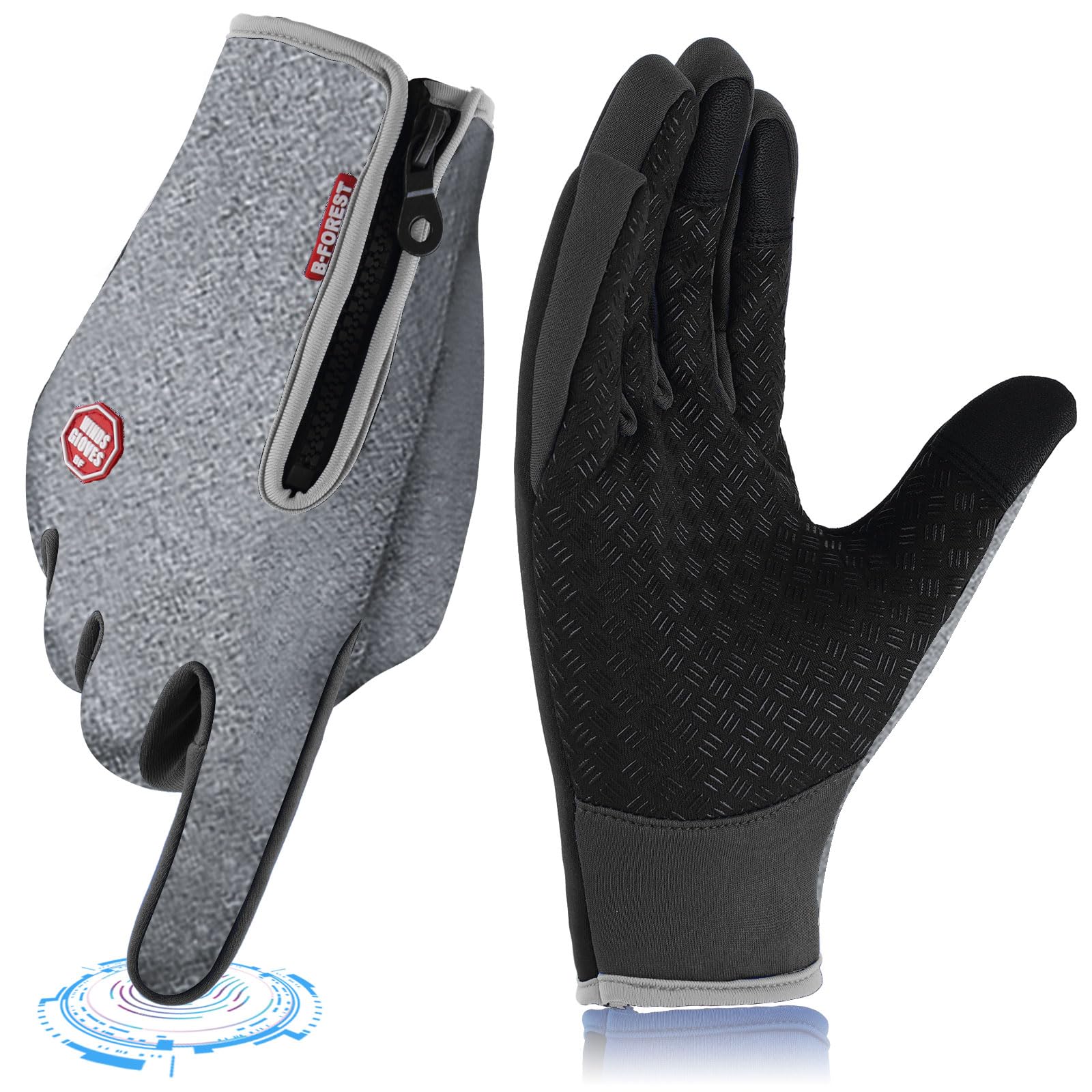 Winter Gloves for Men & Women - Anti-Slip Touchscreen, Windproof & Thermal Cycling Gloves for Cold Weather - Perfect for Walking, Riding, Driving & Outdoor Activities