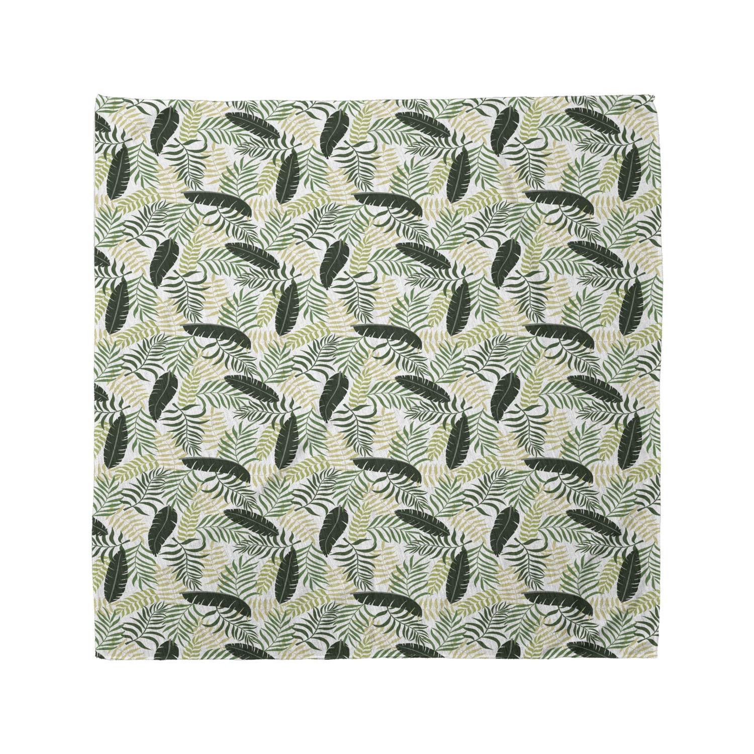 Ambesonne Botanical Bandana - Monstera & Fan Palm Leaves Print, Unisex Head & Neck Scarf for Men & Women - Perfect for Outdoor Activities, Hiking, and Fashion Accessories