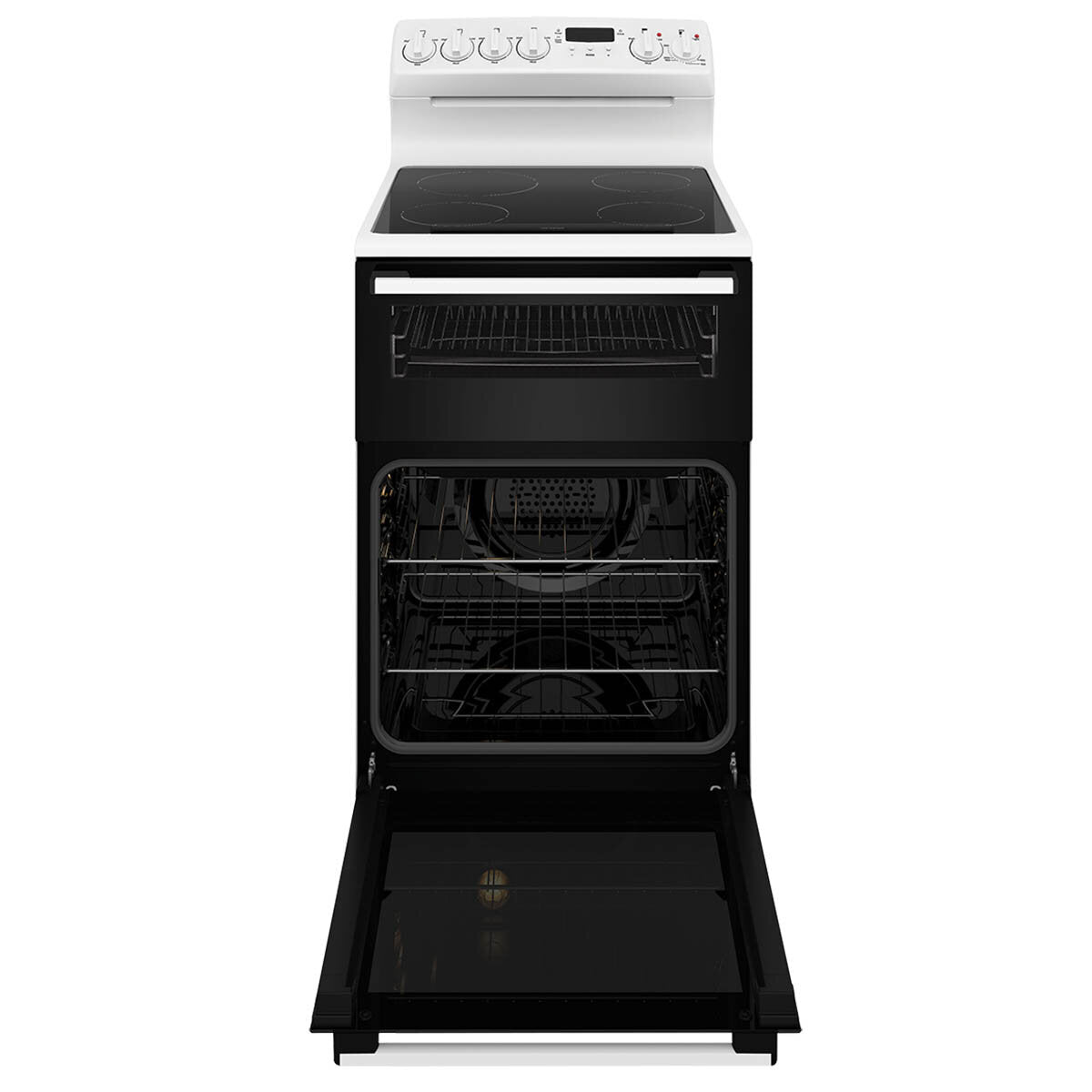 Westinghouse 54cm Freestanding Electric Oven and Stove - WLE543WCB | Built-in Timer & Fan Forced Cooking | Perfect for Small Kitchens, Apartments & Home Baking