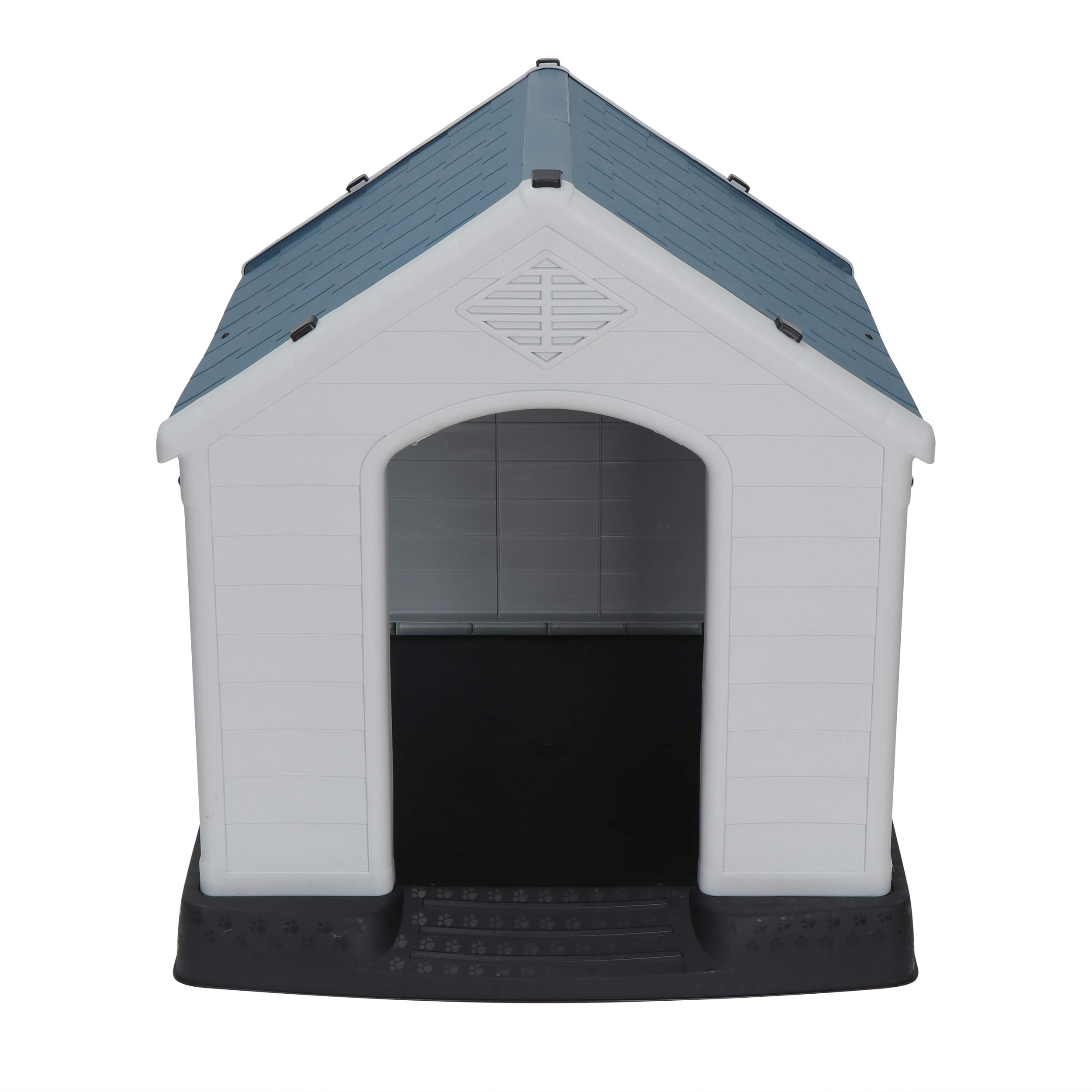 ZenStyle Waterproof Dog House for Small & Medium Dogs - Outdoor/Indoor Pet Kennel with Ventilation & Elevated Floor - Perfect for Backyard, Patio, or Garage Use