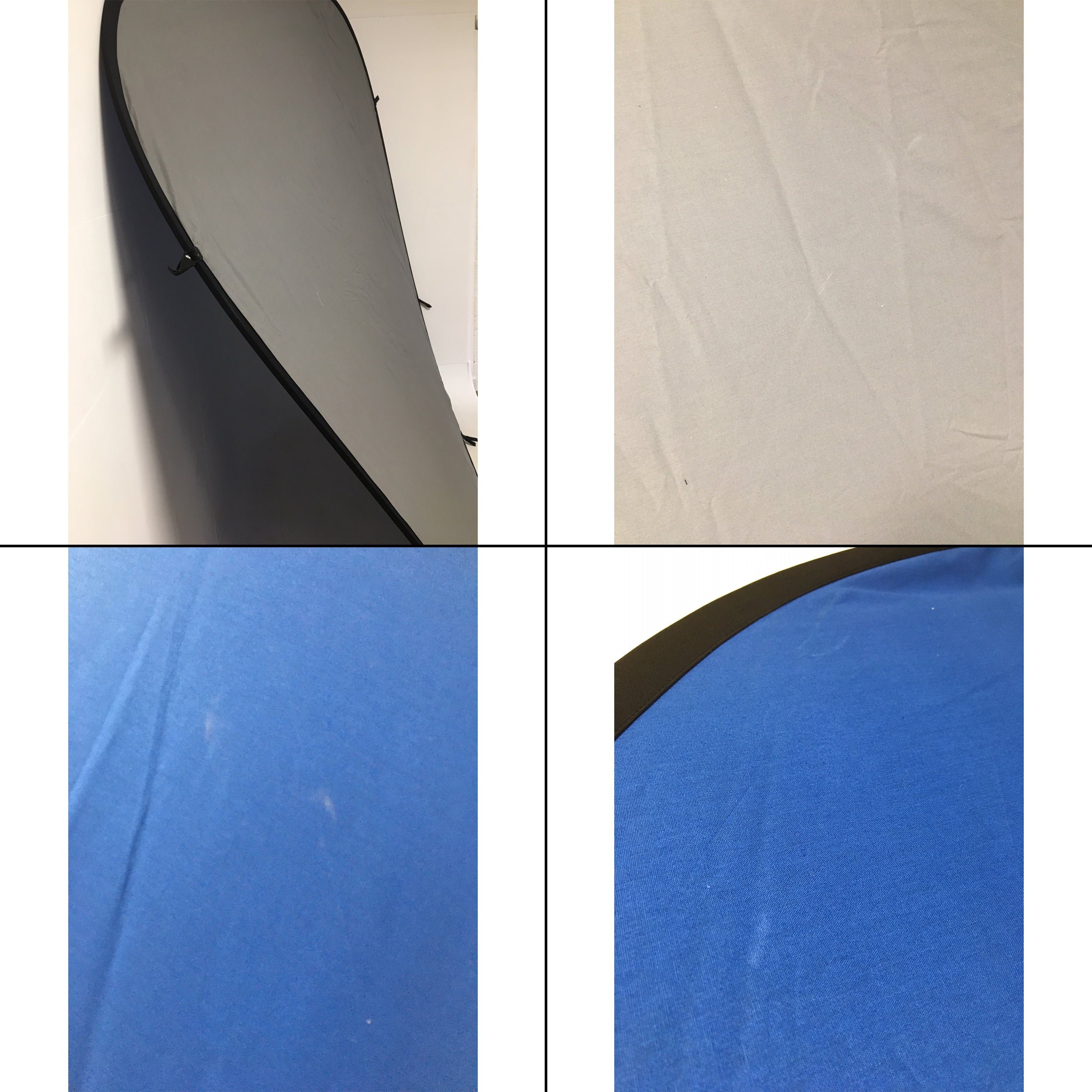 Dual-Sided Collapsible 2x2.3m Photography Background Board - Blue & Grey for Studio, YouTube Videos & Product Photography