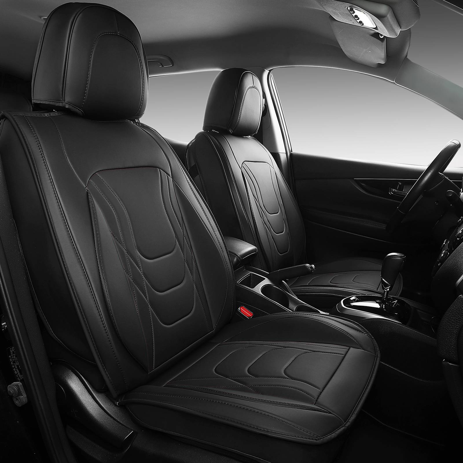 Premium Universal Leather Car Seat Covers S2 - Full Set for Cars, SUVs & Trucks - Waterproof & Anti-Slip Protection - Easy Installation - Perfect for Daily Commute, Road Trips & Family Travel