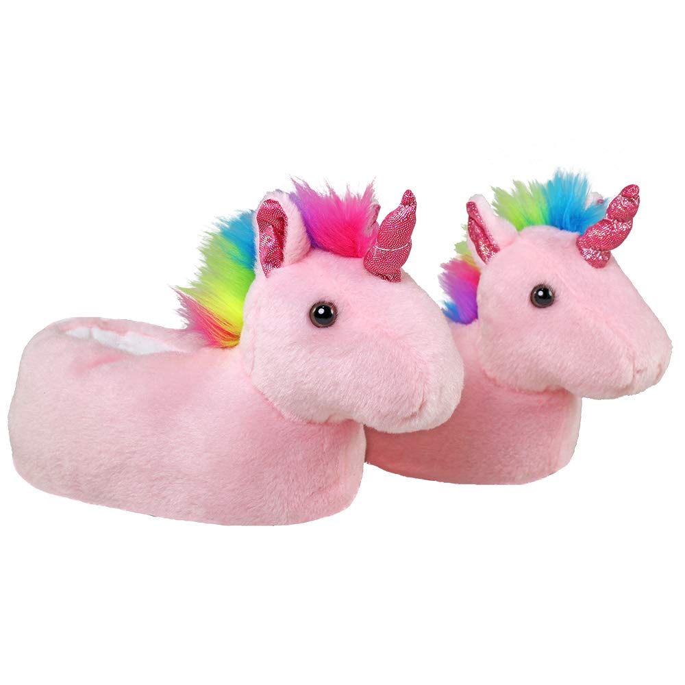 WISHPETS Plush Unicorn Slippers for Kids & Adults - Soft Stuffed Animal House Shoes with Non-Slip Sole | Cozy Indoor Footwear for Women, Men, Children | Perfect Gift for Birthday, Christmas & Lounge Wear